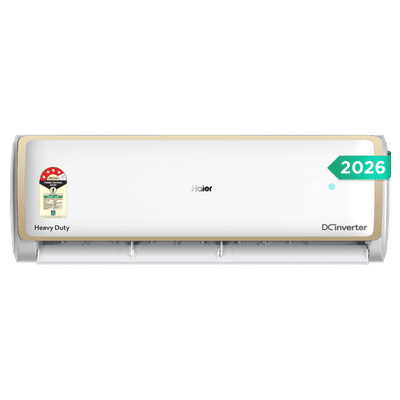Haier Elegante Heavy Duty AI Plus Convertible 1.5 Ton 4 Star Inverter Split AC with 4 Way Swing (Copper Condenser, HSA18EP-GAI4NB-I)