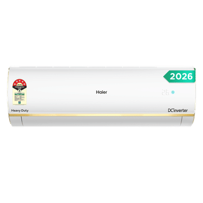 Haier Kinouchi Heavy Duty AI Plus Convertible 1.6 Ton 5 Star Inverter Split AC with 4 Way Swing (Copper Condenser, HSA19KHD-GAI5NB-I)