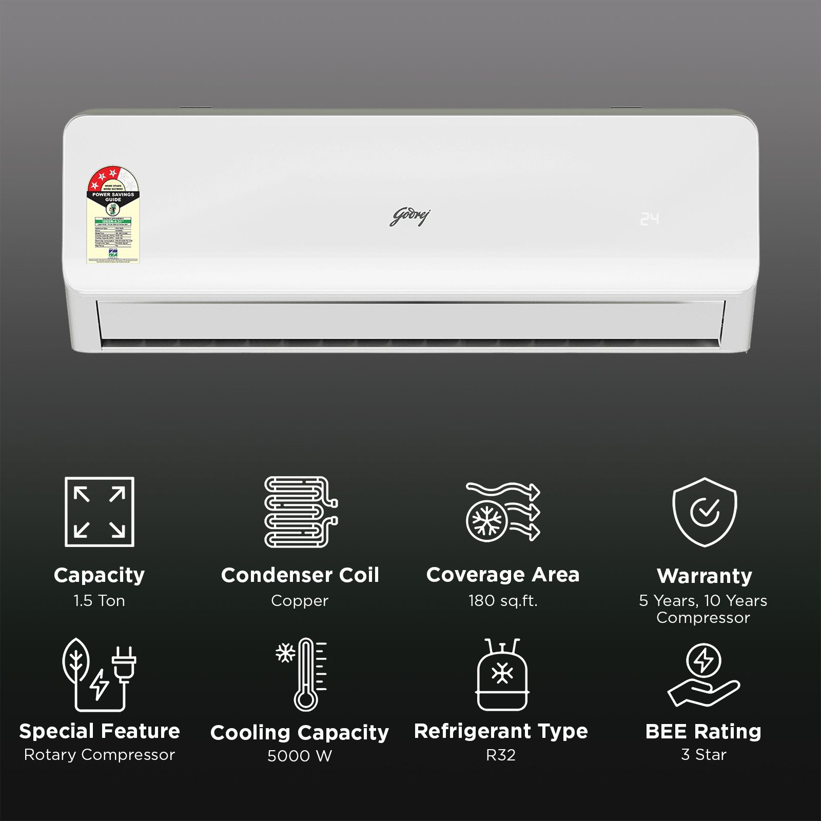 Godrej Regalis Convertible 1.5 Ton 3 Star Inverter Split AC with Wind Diffuse (2026 Model, Blue Fin Condenser, TR HIC 18X3TG CA IOT4D) Godrej Regalis Convertible 1.5 Ton 3 Star Inverter Split AC with Wind Diffuse (2026 Model, Blue Fin Condenser, TR HIC 18X3TG CA IOT4D)_2
