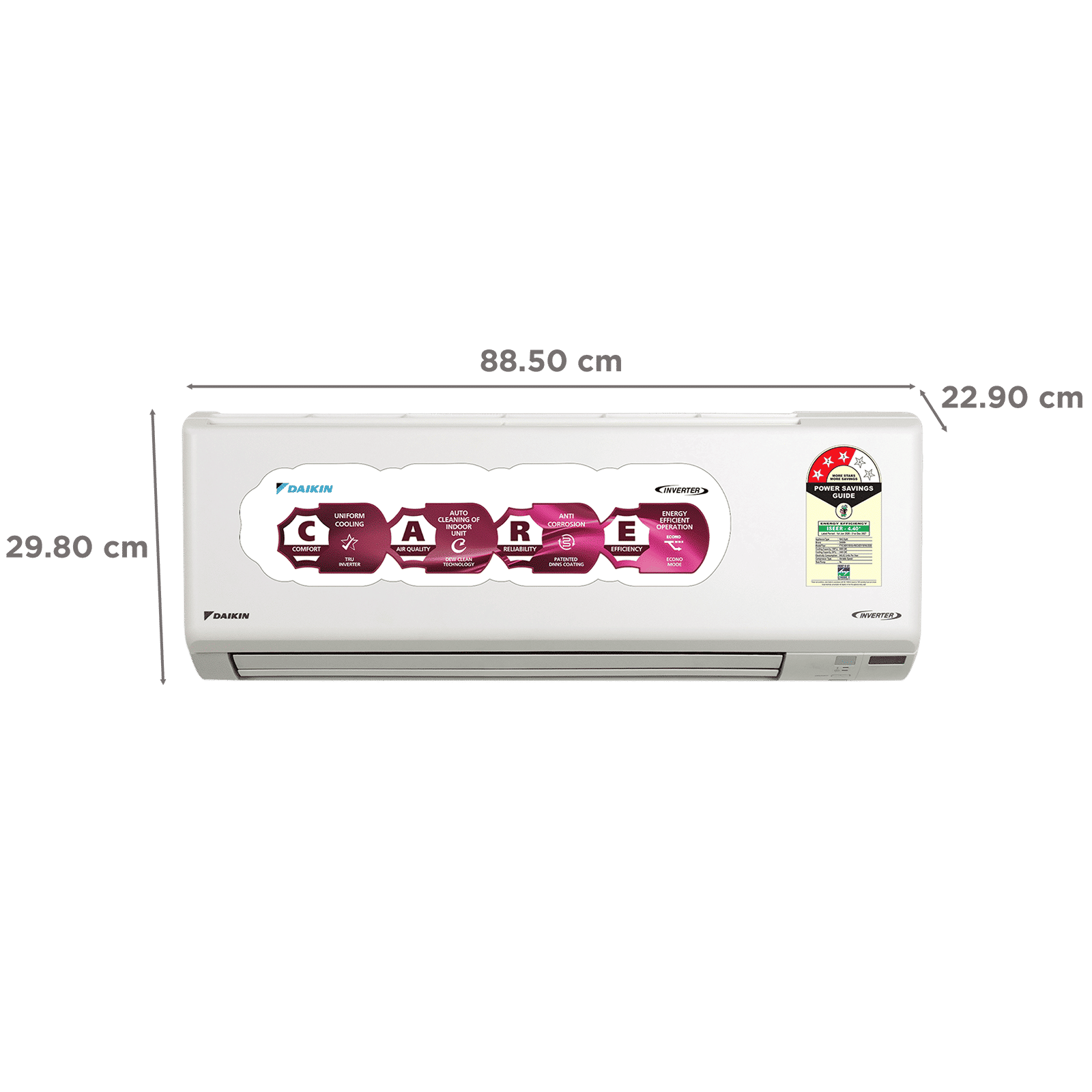 DAIKIN 1.4 Ton 3 Star Inverter Split AC (Copper Condenser, Anti Bacterial Coated Prefilter, FTKC48XV16)_3