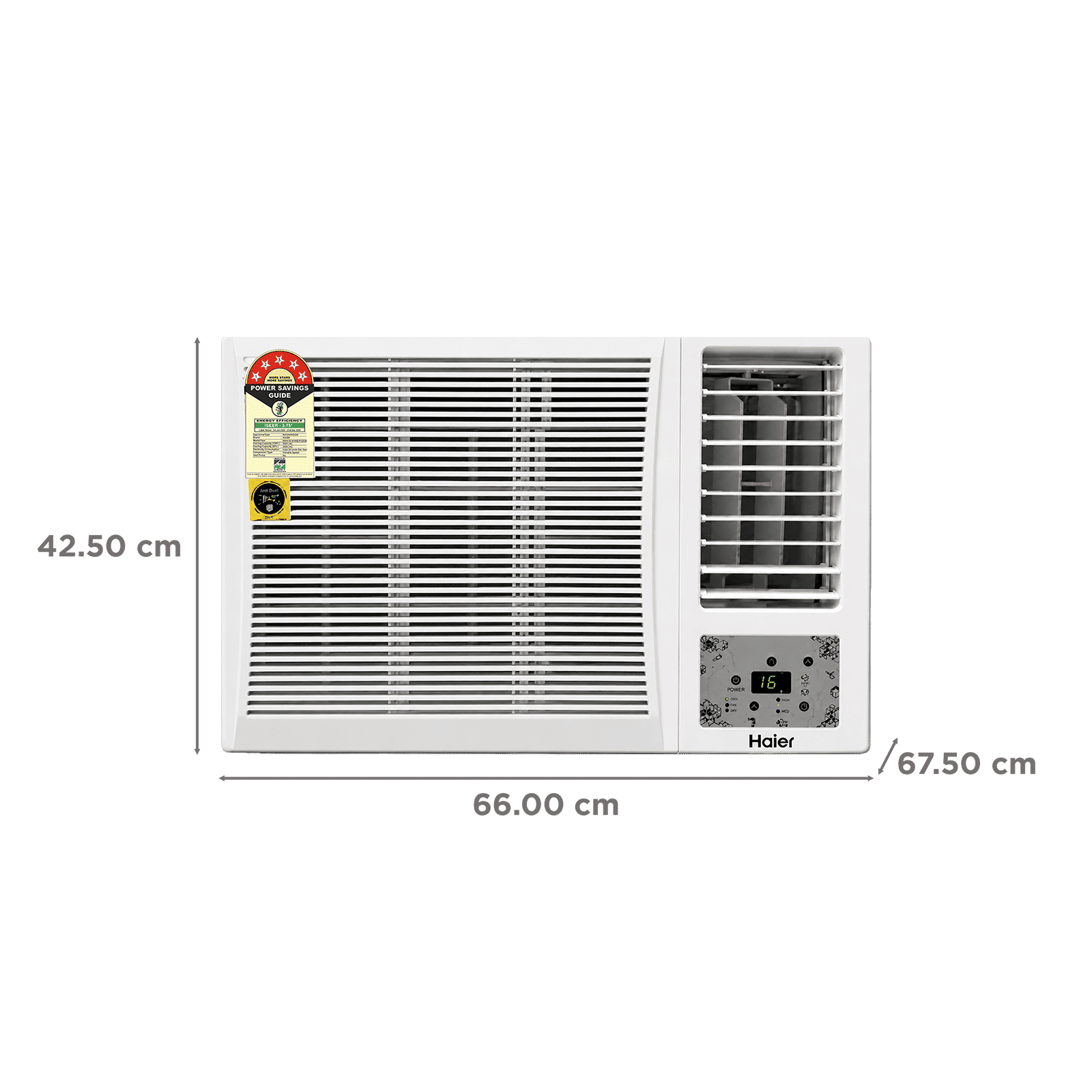 Haier 1.5 Ton 5 Star Inverter Window AC (2026 Model, Copper Condenser, Micro Anti Bacterial Filter, HWA18-W3NB-PI) Haier 1.5 Ton 5 Star Inverter Window AC (2026 Model, Copper Condenser, Micro Anti Bacterial Filter, HWA18-W3NB-PI)_3