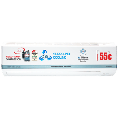 MITSUBISHI HEAVY Desert Xtreme Kooling - JETTA 1.75 Ton 3 Star Inverter Split AC (2026 Model, Blue Fin Condenser, Nano PM-2.5 Filter, DXK21YAMDA-W)