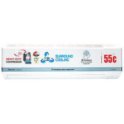 MITSUBISHI HEAVY Desert Xtreme Kooling - JETTA 2.25 Ton 3 Star Inverter Split AC (2026 Model, Blue Fin Condenser, Nano PM-2.5 Filter, DXK27YAMDA-W)