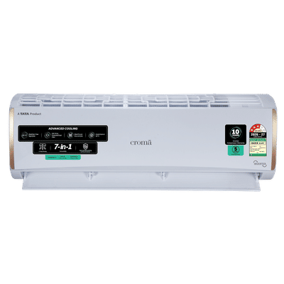 Croma 7 in 1 Convertible 1 Ton 3 Star Inverter Split AC with Self Diagnosis (2026 Model, Copper Condenser)