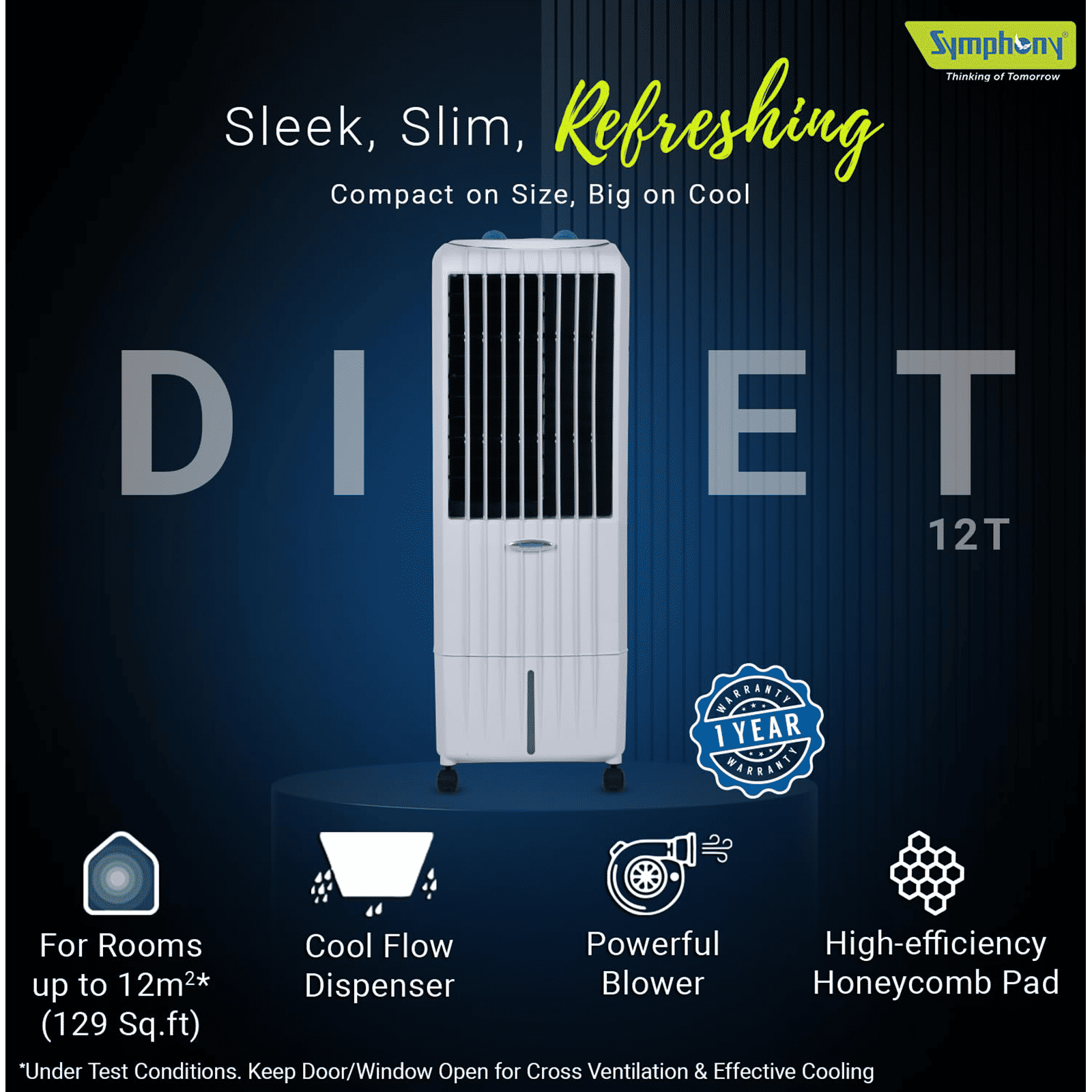 Symphony Diet 12T 12 Litres Personal Air Cooler with i-Pure Technology (Cool Flow Dispenser, White) Symphony Diet 12T 12 Litres Personal Air Cooler with i-Pure Technology (Cool Flow Dispenser, White)_10