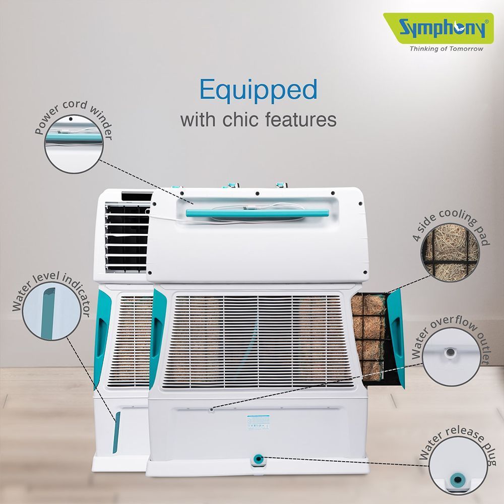 Symphony Touch 55 Litres Desert Air Cooler with i-Pure Technology (Inverter Compatible, White) Symphony Touch 55 Litres Desert Air Cooler with i-Pure Technology (Inverter Compatible, White)_15