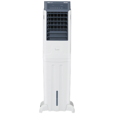 VOLTAS Slimm T 35 Litres Tower Air Cooler with Handy Touch Controls (Inverter Compatible, White & Grey)