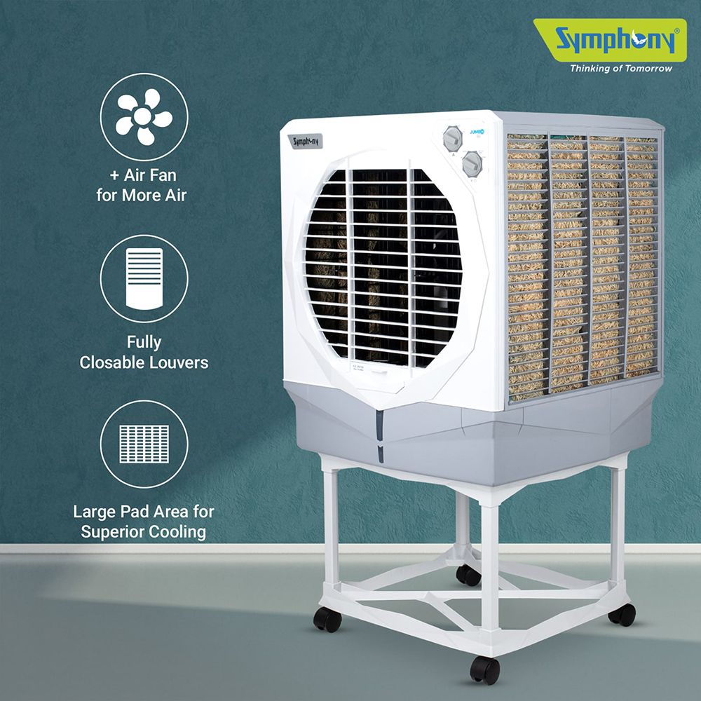 Symphony Jumbo 65 Plus 61 Litres Desert Air Cooler with Auto Louver Movement (Ice Chamber, White) Symphony Jumbo 65 Plus 61 Litres Desert Air Cooler with Auto Louver Movement (Ice Chamber, White)_11