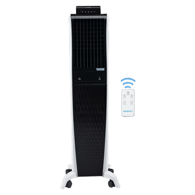 Symphony Diet 3D 55i+ 55 Litres Room Air Cooler with Magnetic Remote (SMPS Technology, Black)
