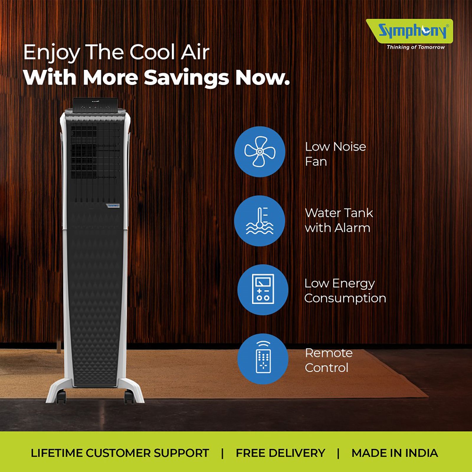 Symphony Diet 3D 55i+ 55 Litres Room Air Cooler with Magnetic Remote (SMPS Technology, Black) Symphony Diet 3D 55i+ 55 Litres Room Air Cooler with Magnetic Remote (SMPS Technology, Black)_11