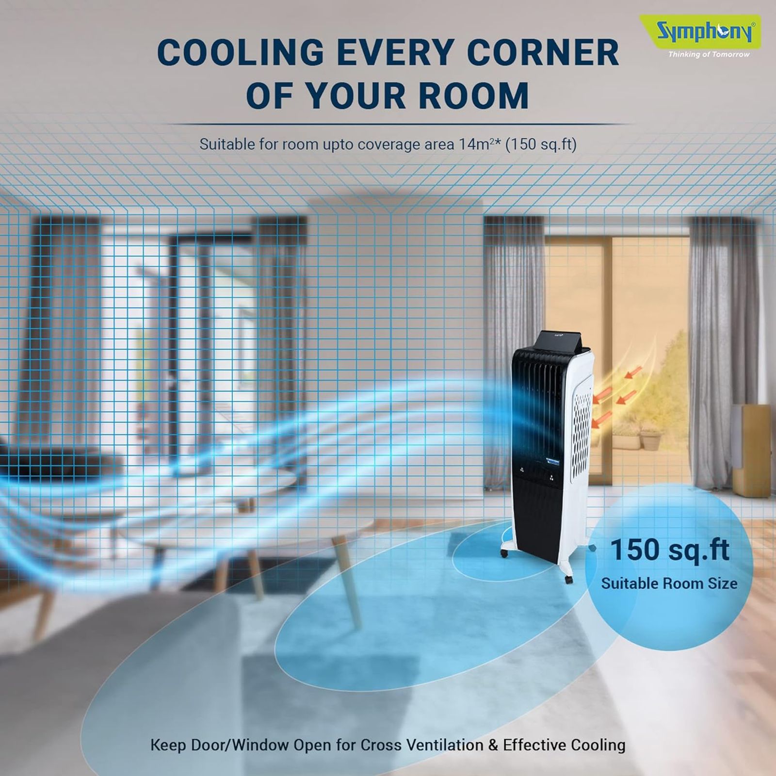 Symphony Diet 3D 30i 30 Litres Personal Air Cooler with Magnetic Remote (SMPS Technology, Black)_13