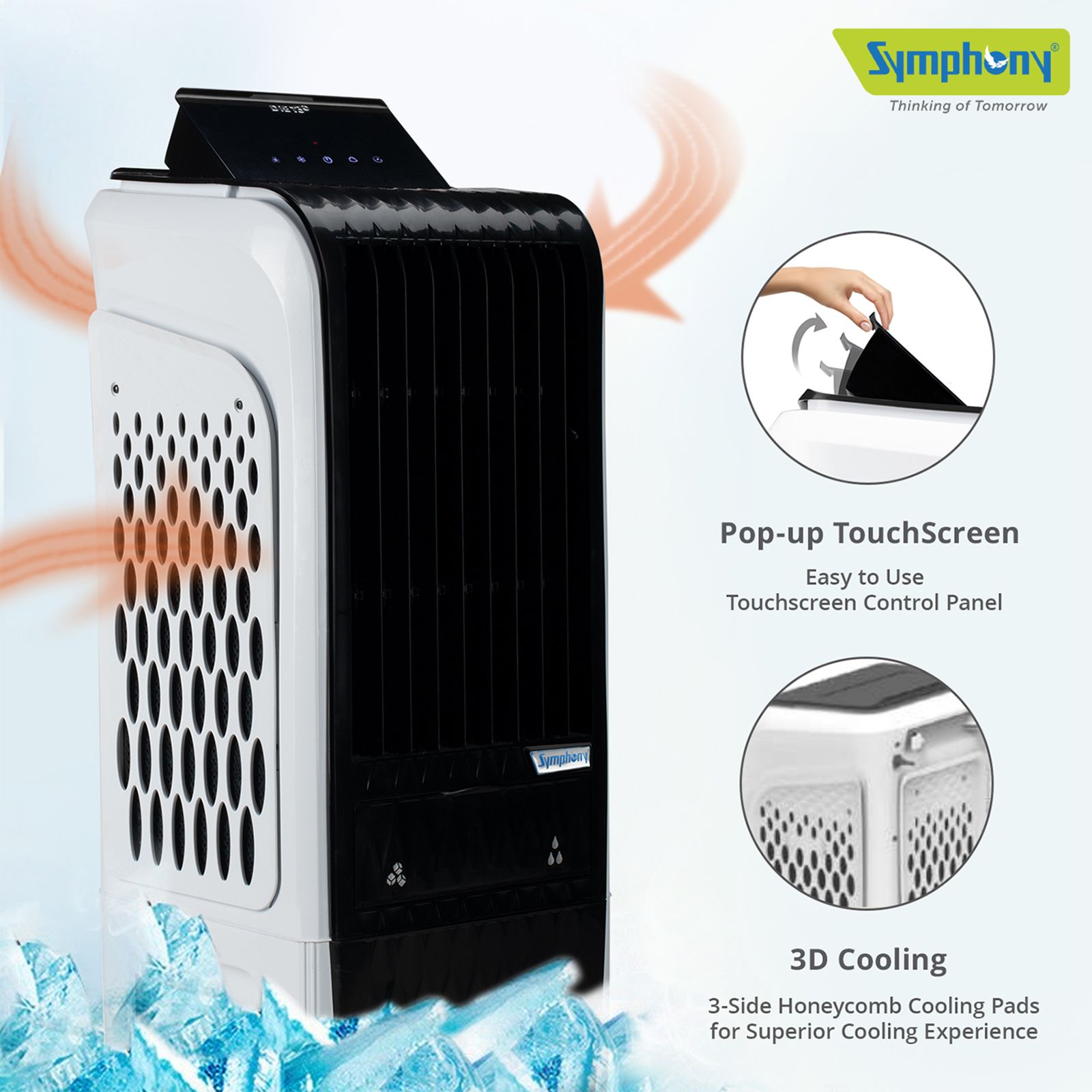 Symphony Diet 3D 30i 30 Litres Personal Air Cooler with Magnetic Remote (SMPS Technology, Black)_19