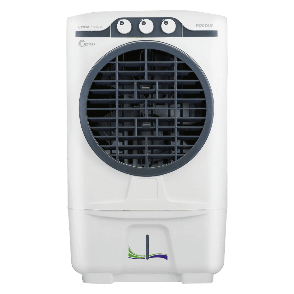 VOLTAS JetMax 54 Litres Desert Air Cooler with Honeycomb Pad (3 Speed Selection, White & Grey) VOLTAS JetMax 54 Litres Desert Air Cooler with Honeycomb Pad (3 Speed Selection, White & Grey)_1