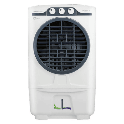 VOLTAS JetMax 54 Litres Desert Air Cooler with Honeycomb Pad (3 Speed Selection, White & Grey)