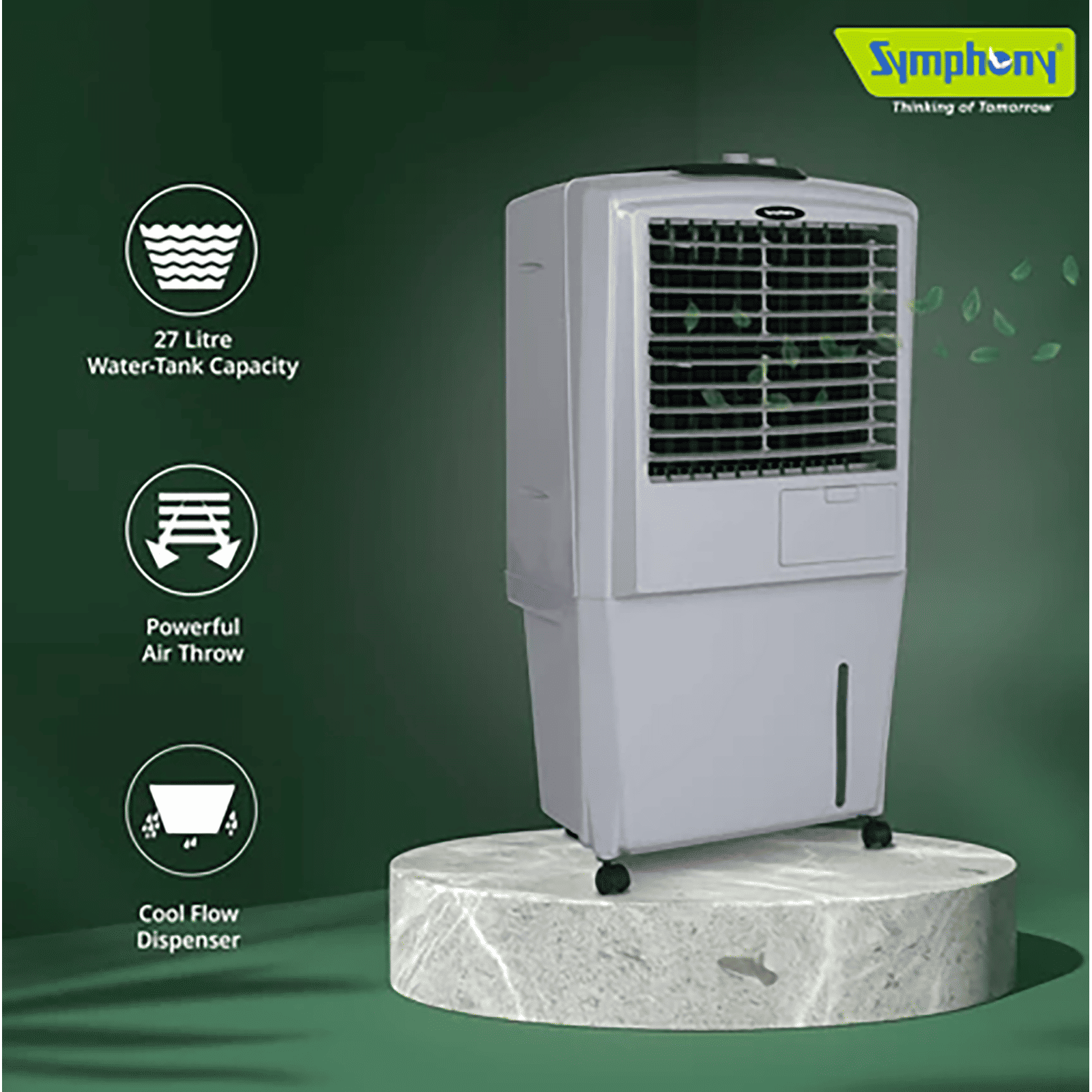 Symphony HiFlo 27 Litres Room Air Cooler with i-Pure Technology (Cool Flow Dispenser, Grey) Symphony HiFlo 27 Litres Room Air Cooler with i-Pure Technology (Cool Flow Dispenser, Grey)_11