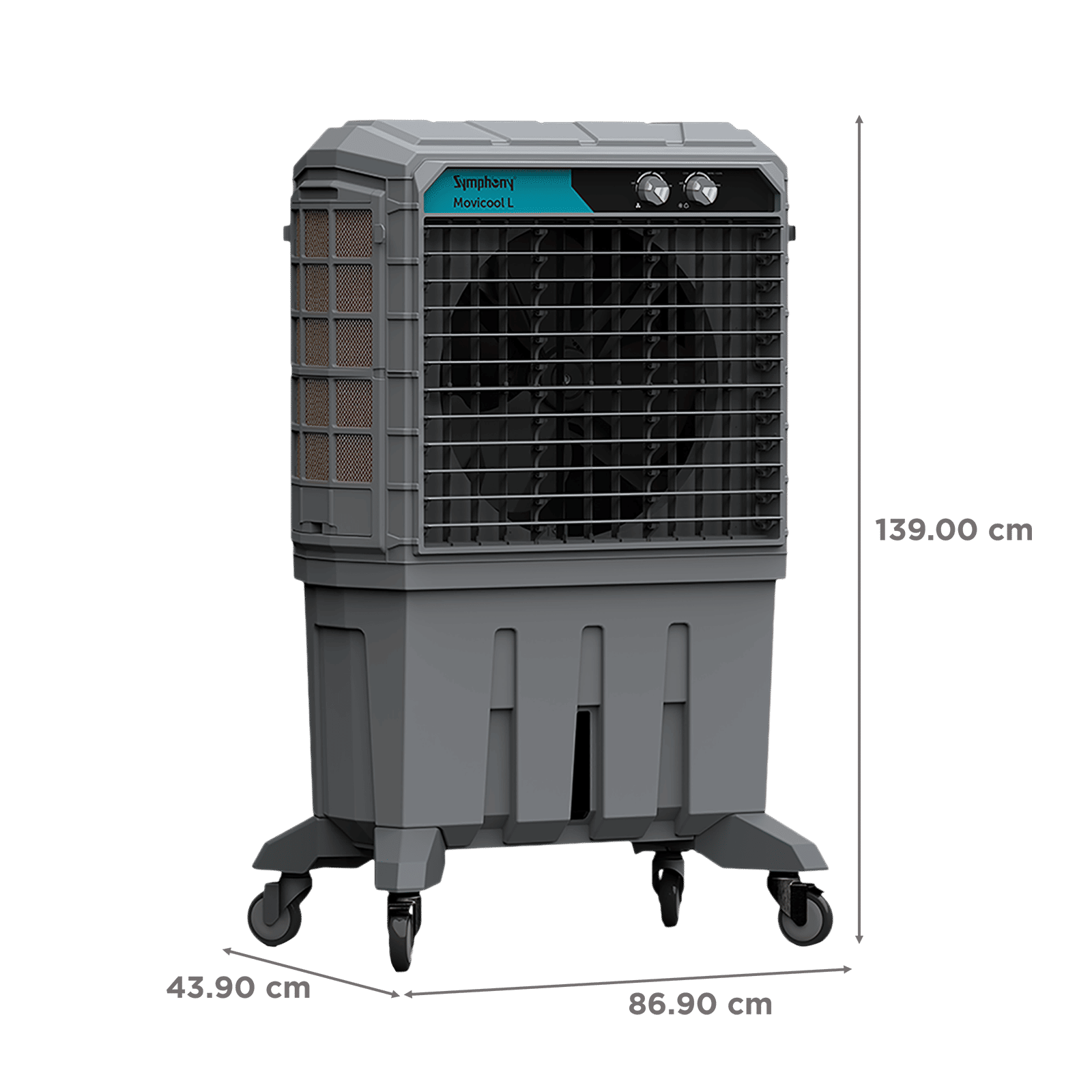 Symphony Movicool L125 125 Litres Commercial Air Cooler with Whisper-Quiet Operation (Cool Flow Dispenser, Dark Grey) Symphony Movicool L125 125 Litres Commercial Air Cooler with Whisper-Quiet Operation (Cool Flow Dispenser, Dark Grey)_2