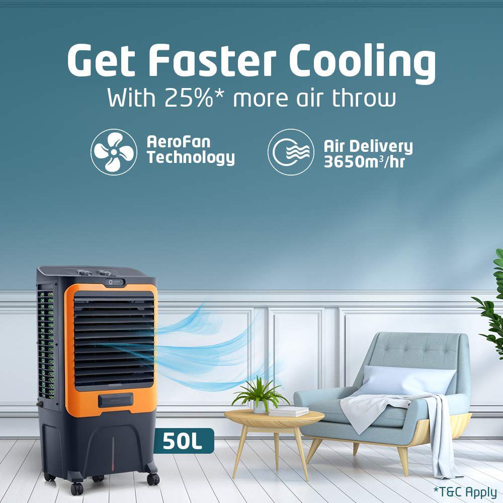 Orient Ultimo 50 Litres Desert Air Cooler with Aerofan Technology (Ice Chamber, Grey) Orient Ultimo 50 Litres Desert Air Cooler with Aerofan Technology (Ice Chamber, Grey)_16