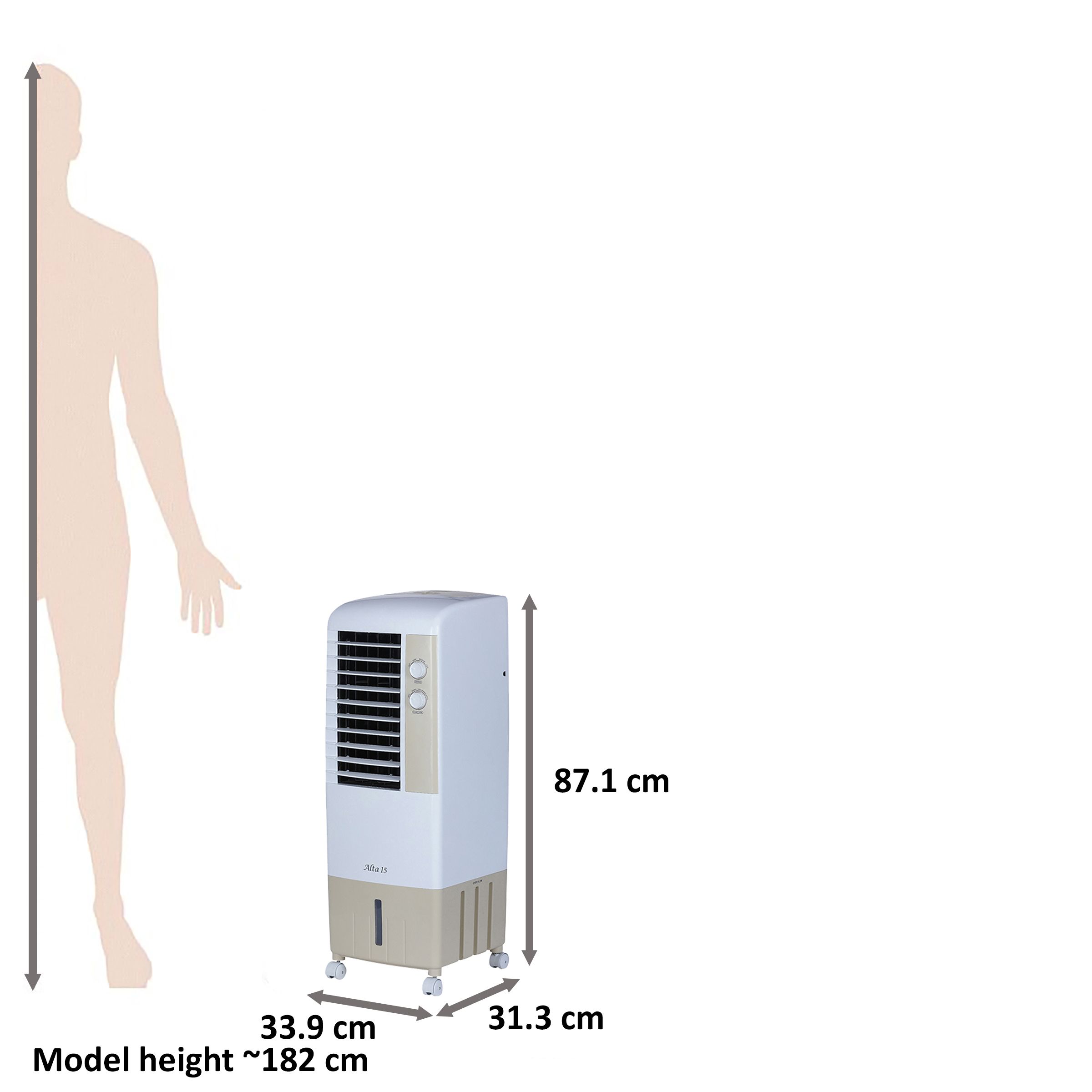 KENSTAR Alta 15 Litres Tower Air Cooler (Inverter Compatible, KCLALTGY015BMH-ELM, Golden Yellow) KENSTAR Alta 15 Litres Tower Air Cooler (Inverter Compatible, KCLALTGY015BMH-ELM, Golden Yellow)_2