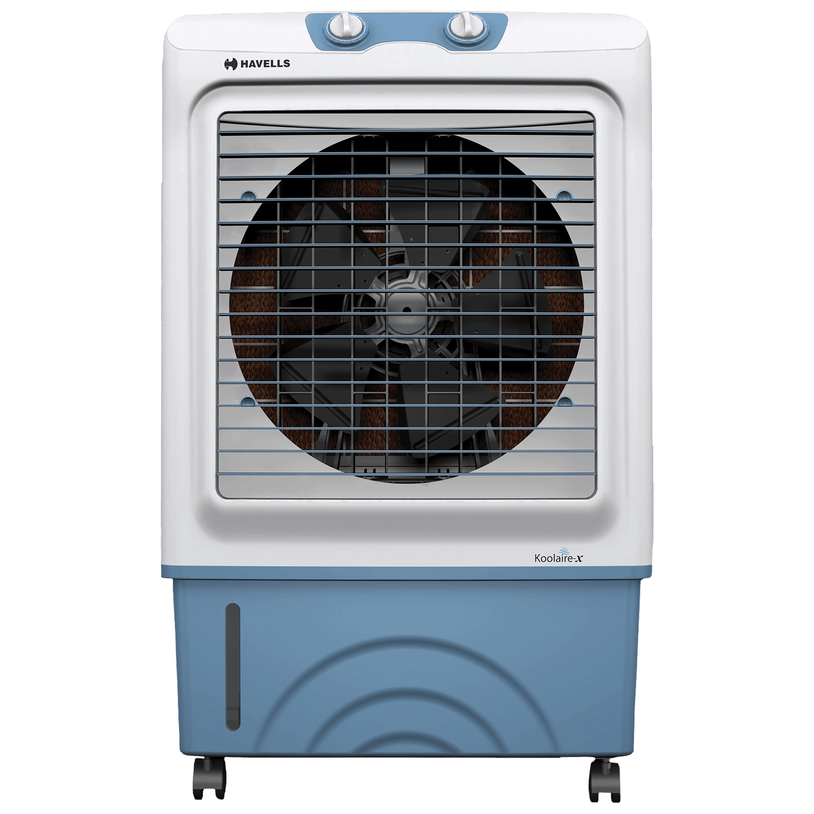 HAVELLS Koolaire-X 51 Litres Desert Air Cooler with Castor Wheels (Evaporative Cooling Technology, Light Blue & White) HAVELLS Koolaire-X 51 Litres Desert Air Cooler with Castor Wheels (Evaporative Cooling Technology, Light Blue & White)_1