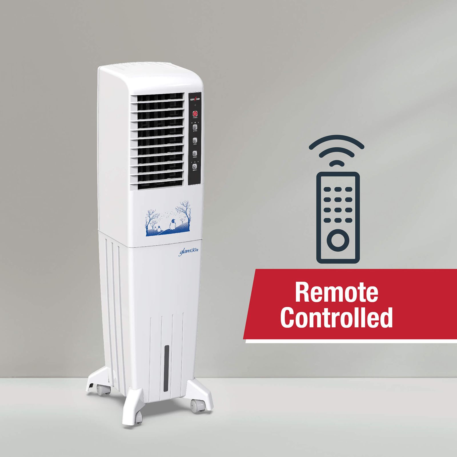 KENSTAR Glam HC RE 50 Litres Tower Air Cooler with Quadraflow Technology (Inverter Compatible, White)_14