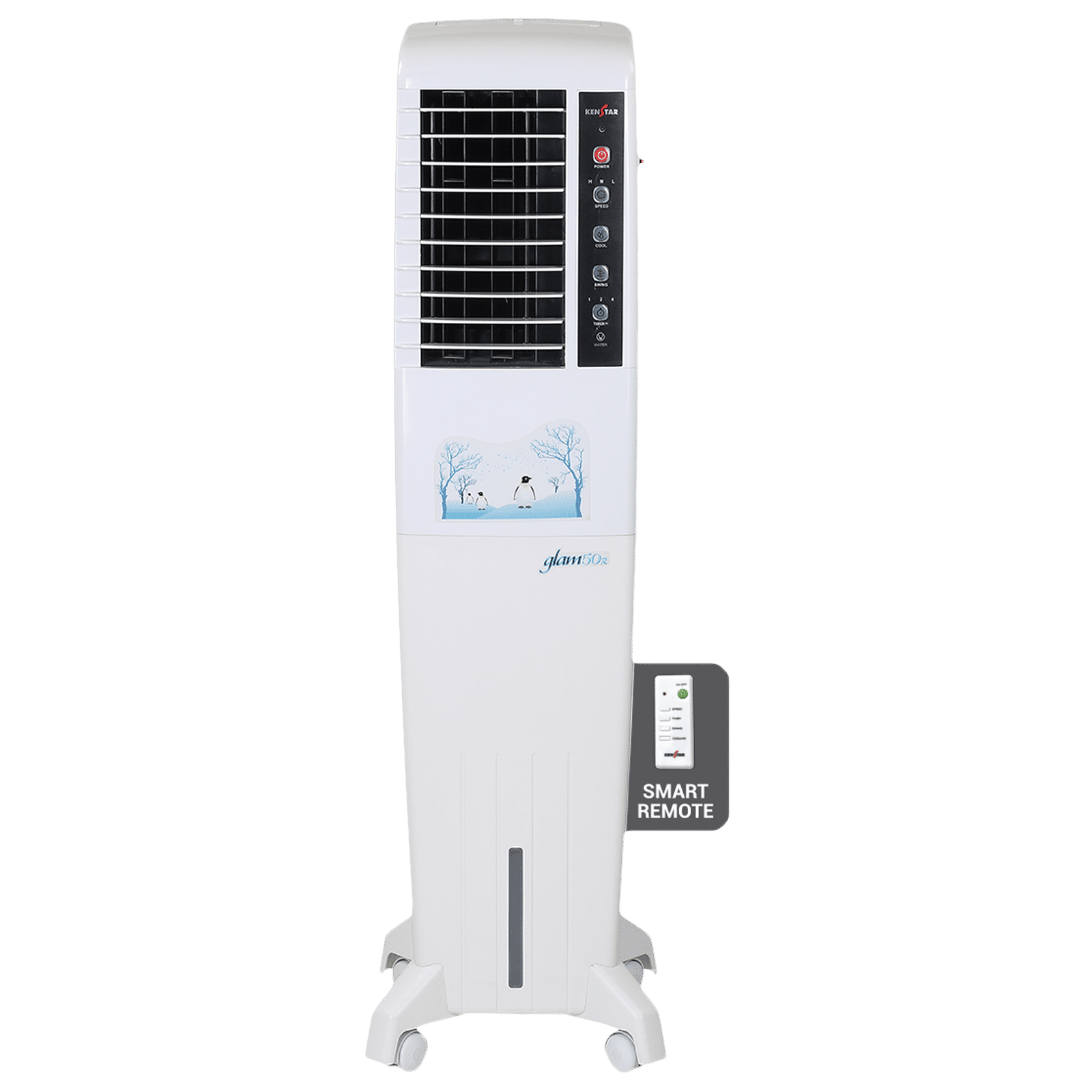 KENSTAR Glam HC RE 50 Litres Tower Air Cooler with Quadraflow Technology (Inverter Compatible, White)_5