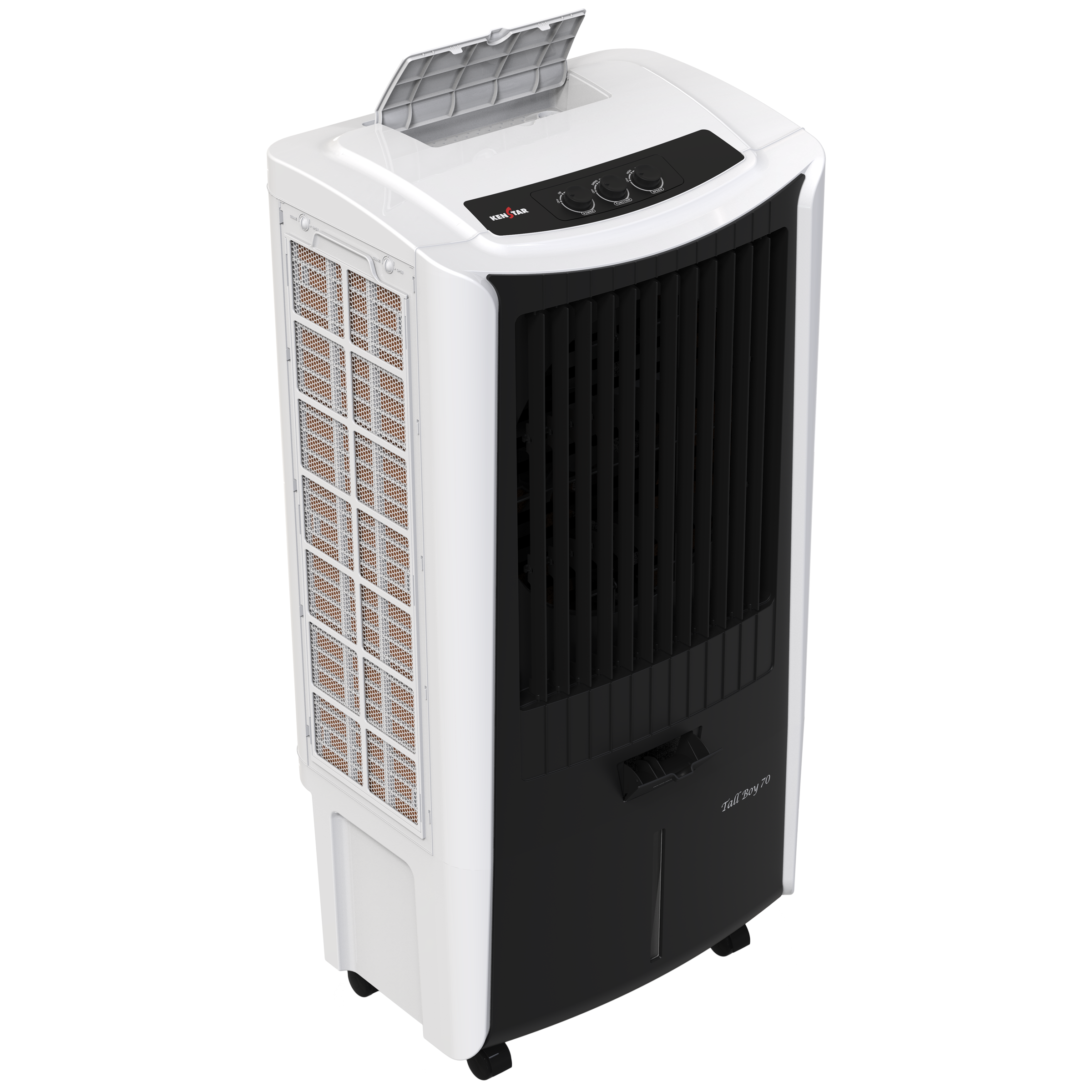 KENSTAR TALLBOY HC 70 Litres Desert Air Cooler (Honeycomb Cooling Technology, KCLTLBBK070FMH-ESV, Black & White) KENSTAR TALLBOY HC 70 Litres Desert Air Cooler (Honeycomb Cooling Technology, KCLTLBBK070FMH-ESV, Black & White)_4