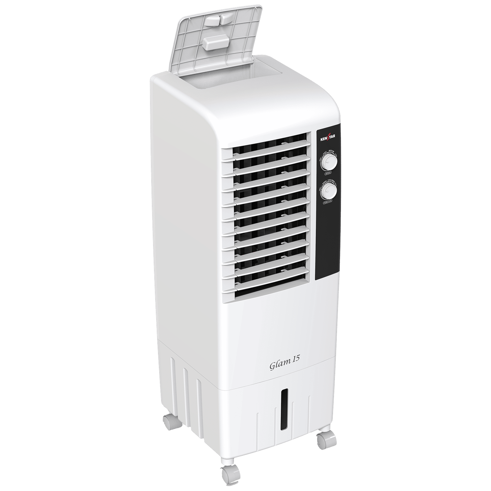 KENSTAR GLAM 15 Litres Tower Air Cooler with Ice Chamber (Dust Net Filter, White) KENSTAR GLAM 15 Litres Tower Air Cooler with Ice Chamber (Dust Net Filter, White)_4