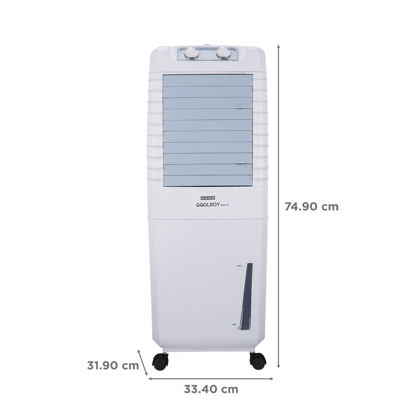 USHA COOLBOY MINI 18 Litres Personal Air Cooler with Inverter Compatible (Thermal Overload Protection, White) USHA COOLBOY MINI 18 Litres Personal Air Cooler with Inverter Compatible (Thermal Overload Protection, White)_2