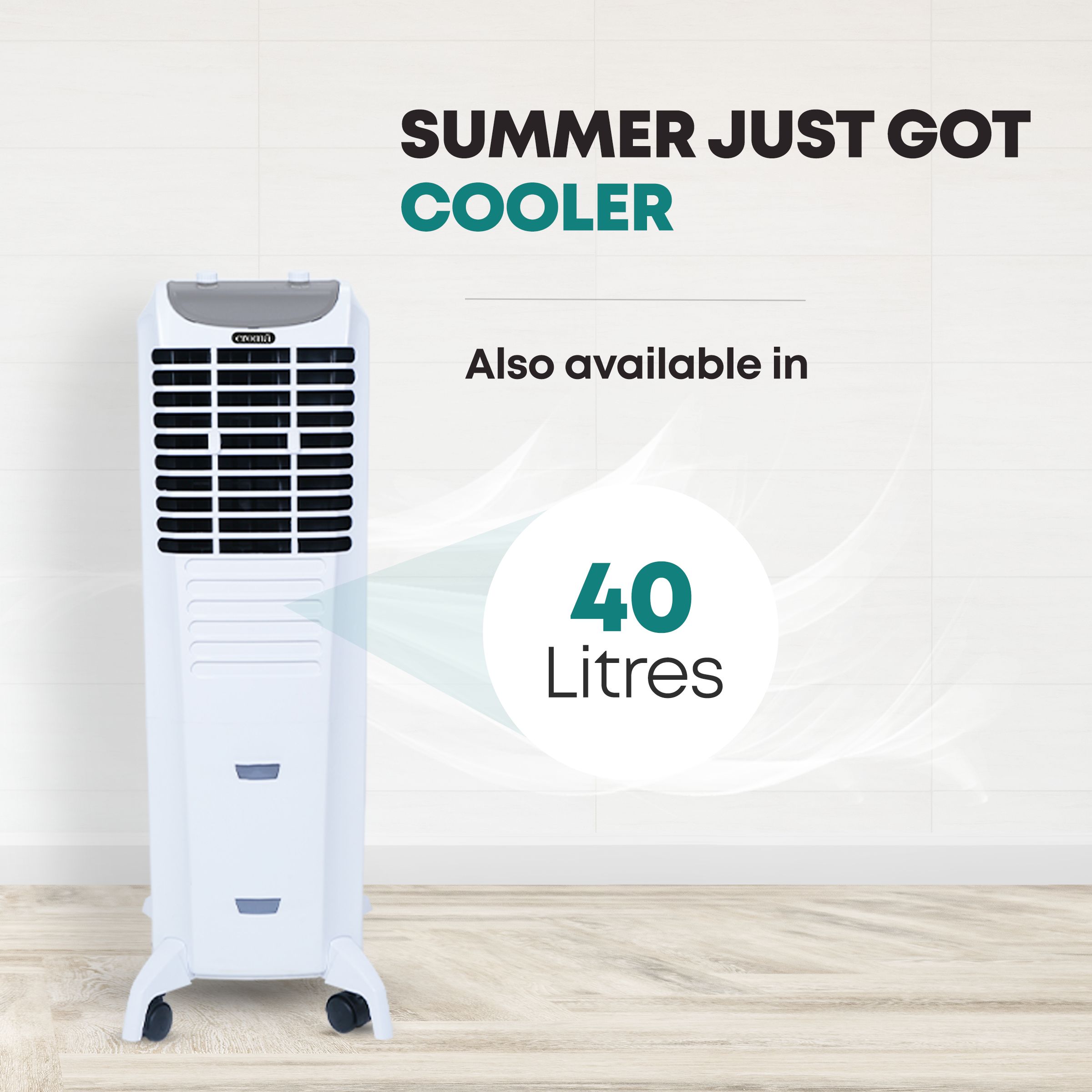 Croma 55 Litres Tower Air Cooler (Anti-bacterial Honeycomb Pad & Tank, White & Grey)_11