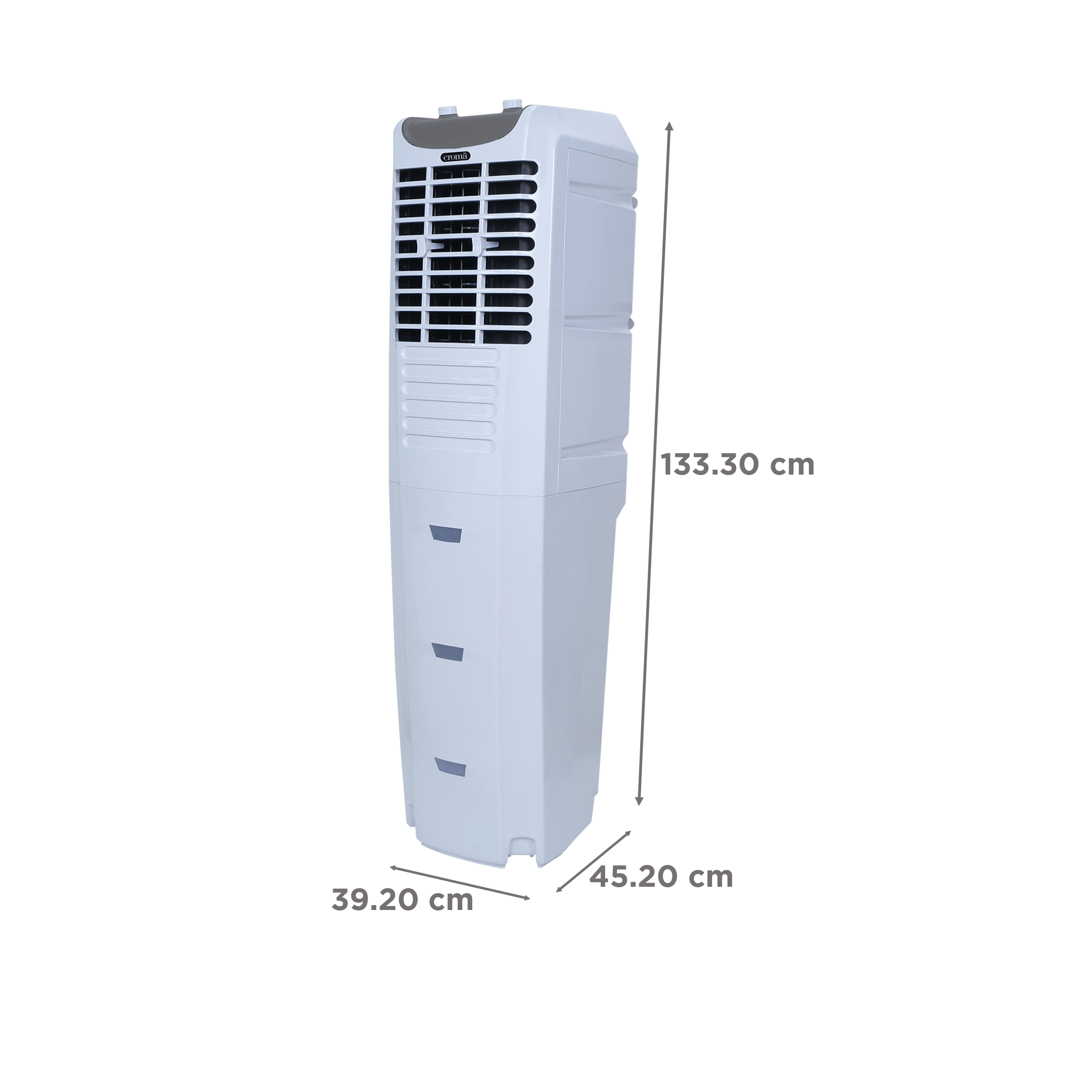 Croma 55 Litres Tower Air Cooler (Anti-bacterial Honeycomb Pad & Tank, White & Grey)_2