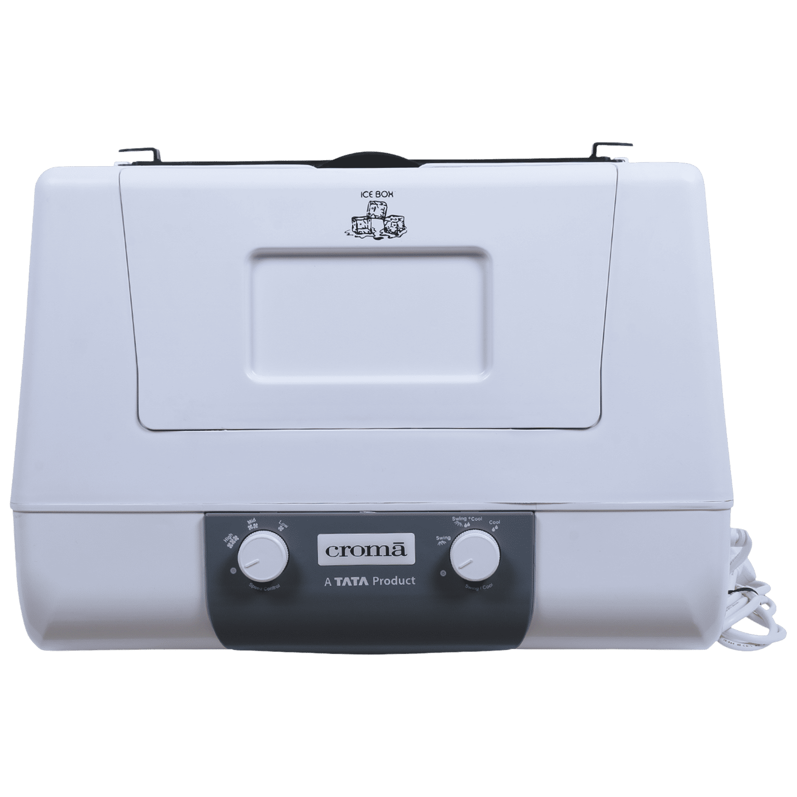 Croma 40 Litres Personal Air Cooler with Inverter Compatible (Ice Chamber, White & Grey)_12
