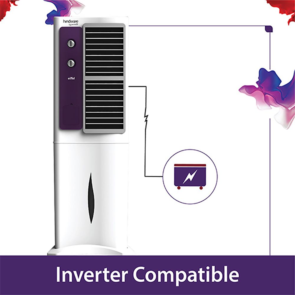 hindware Eiffel 58 Litres Tower Air Cooler (High Air Delivery, 515942, White) hindware Eiffel 58 Litres Tower Air Cooler (High Air Delivery, 515942, White)_9