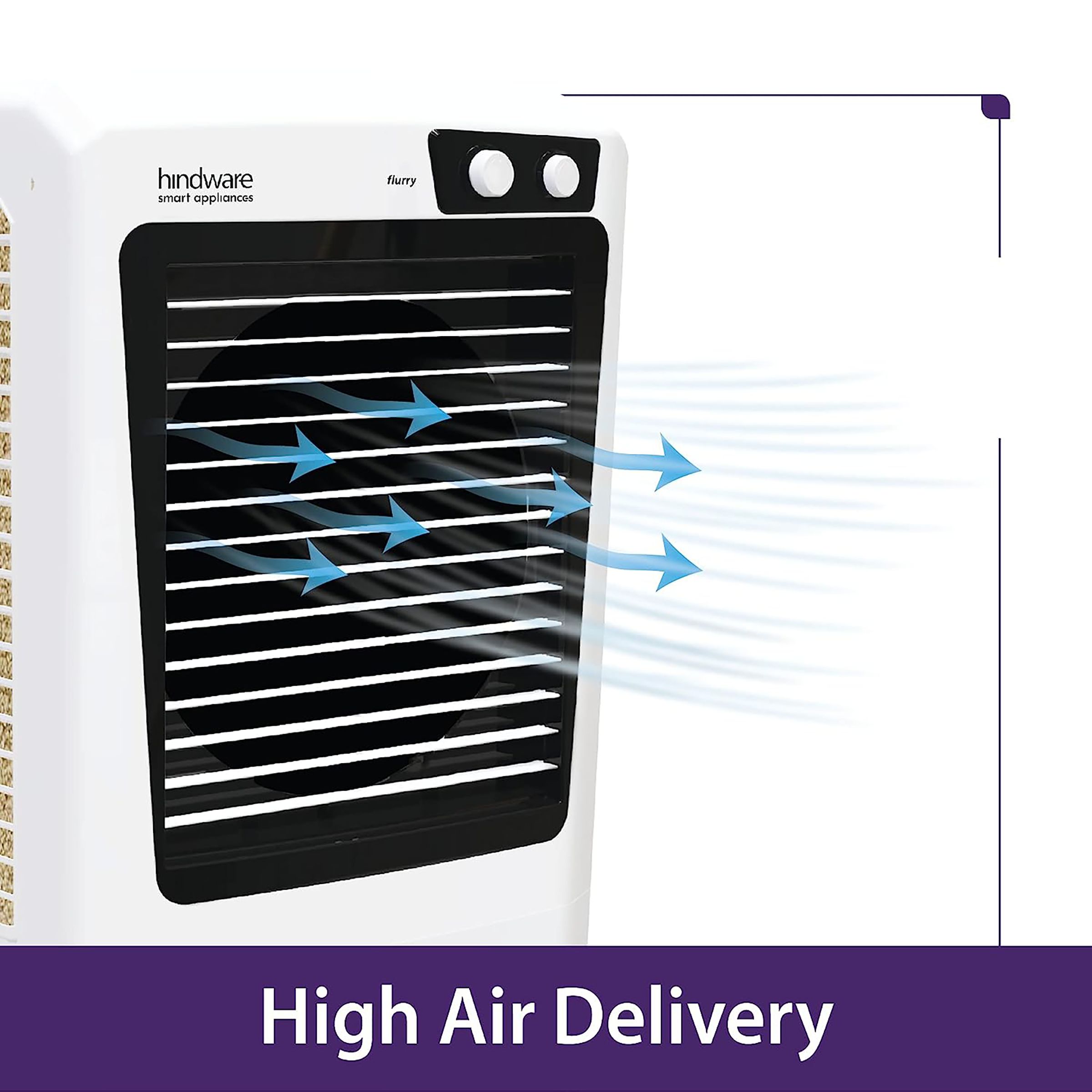 hindware Flurry 52 Litres Desert Air Cooler (High Air Delivery, 524109, White) hindware Flurry 52 Litres Desert Air Cooler (High Air Delivery, 524109, White)_5