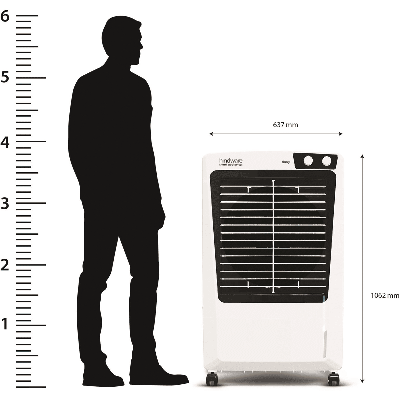 hindware Flurry 52 Litres Desert Air Cooler (Woodwool Pads, 518990, White)_9