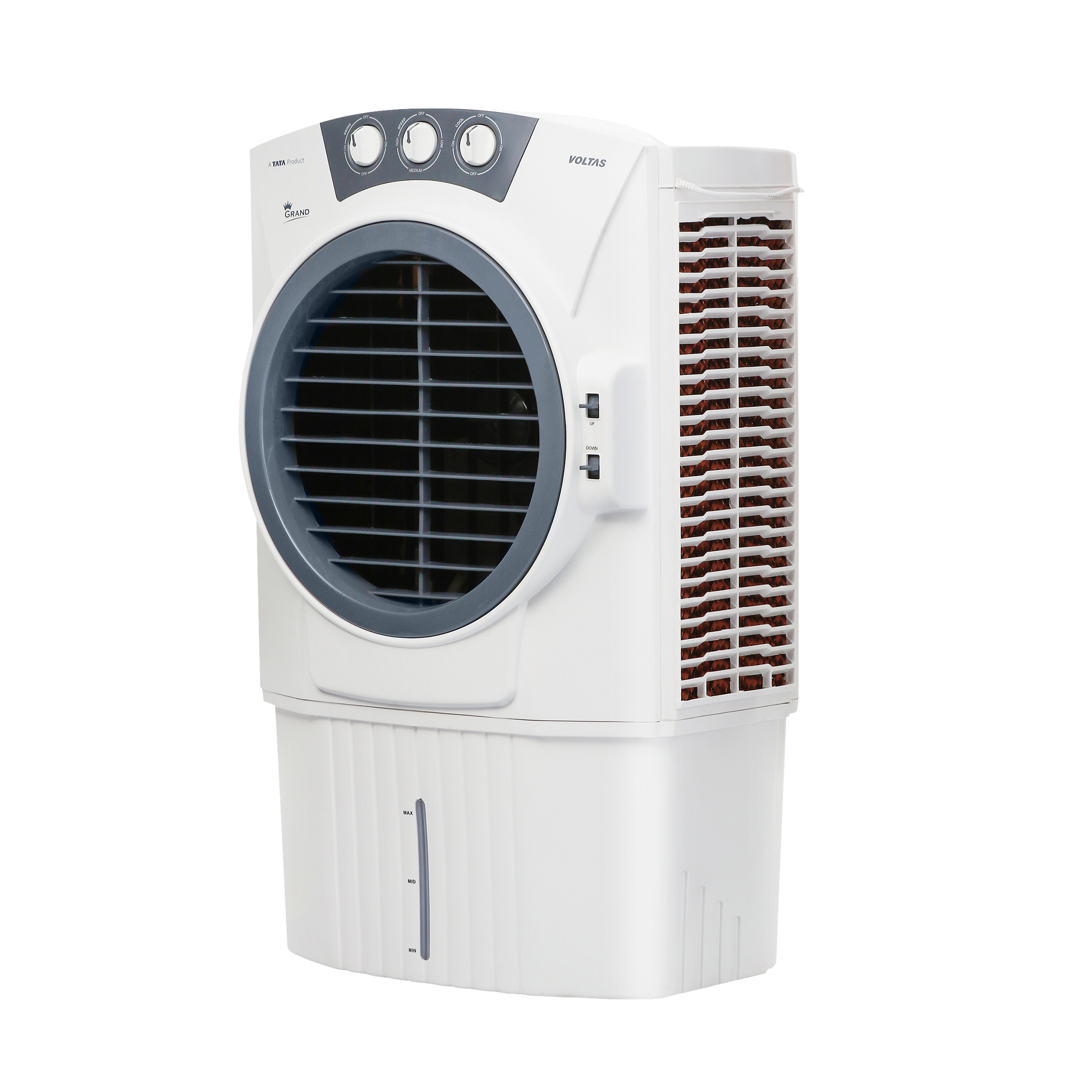 VOLTAS Grand E 72 Litres Desert Air Cooler (Inverter Compatible, 4810332, White/Grey)_2