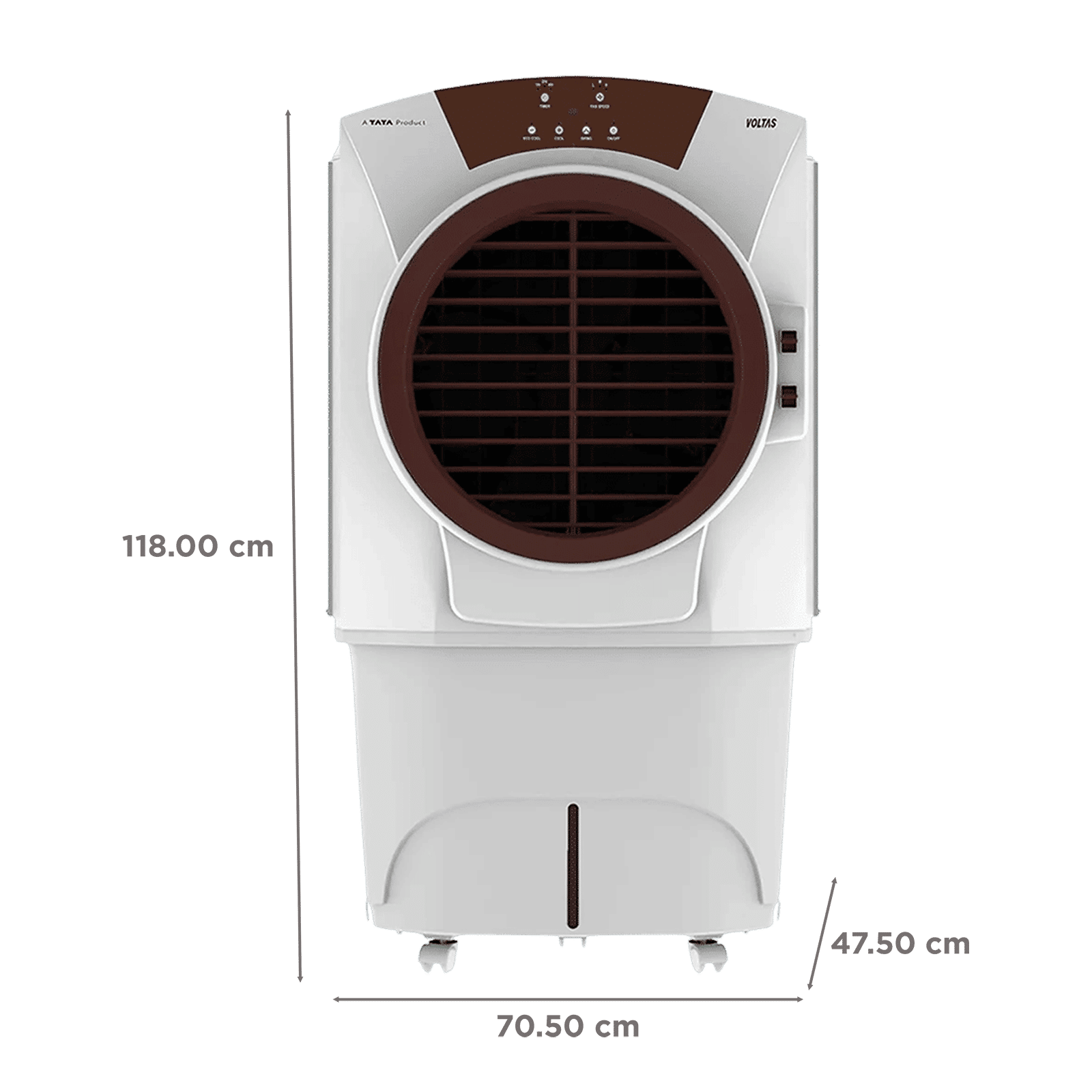 VOLTAS Grand 92E 92 Litres Desert Air Cooler with Thermal Overload Protection (Water Tank Indicator, White & Grey) VOLTAS Grand 92E 92 Litres Desert Air Cooler with Thermal Overload Protection (Water Tank Indicator, White & Grey)_2