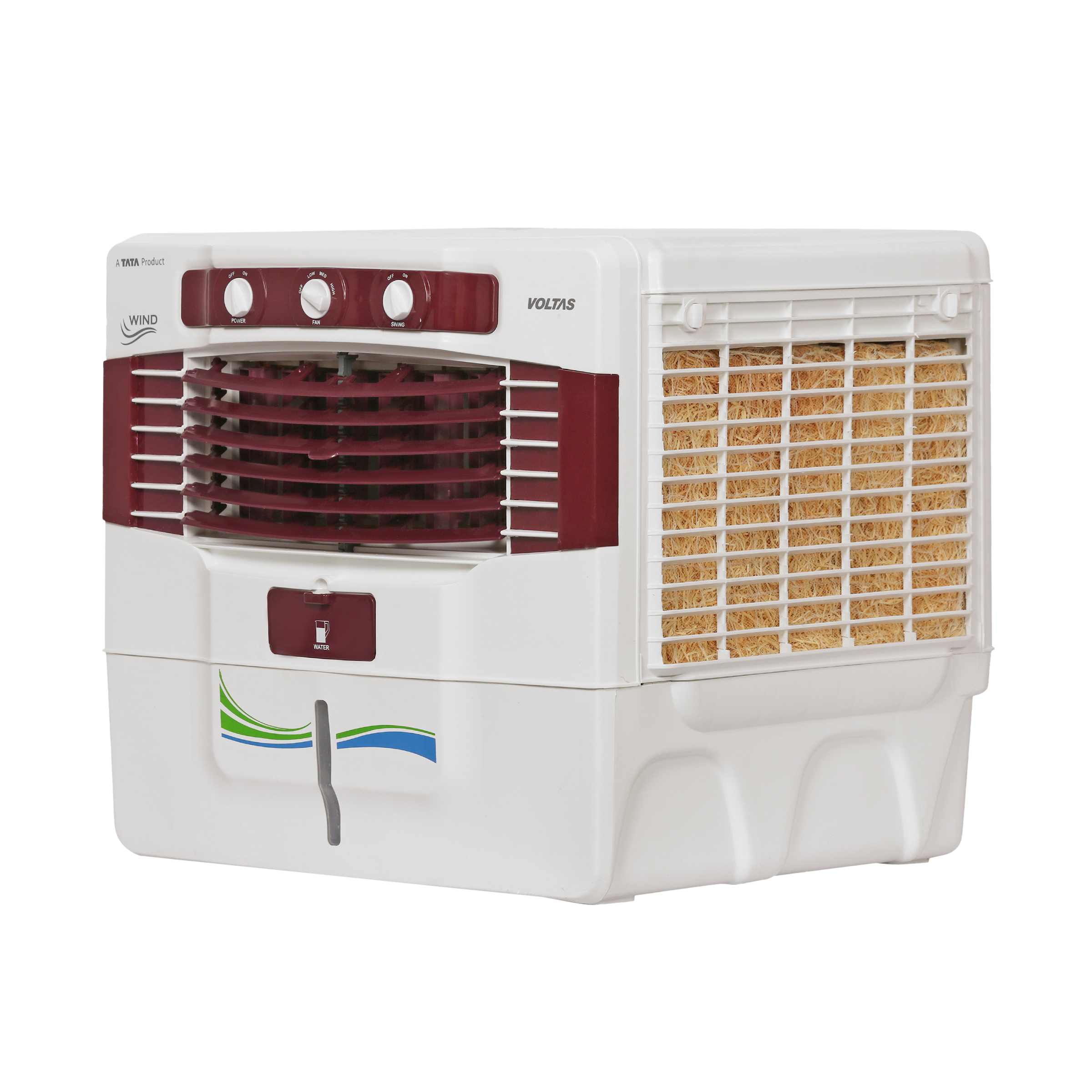 VOLTAS Wind Eco 52 Litres Window Air Cooler (With Trolley, 4810369, White)_2