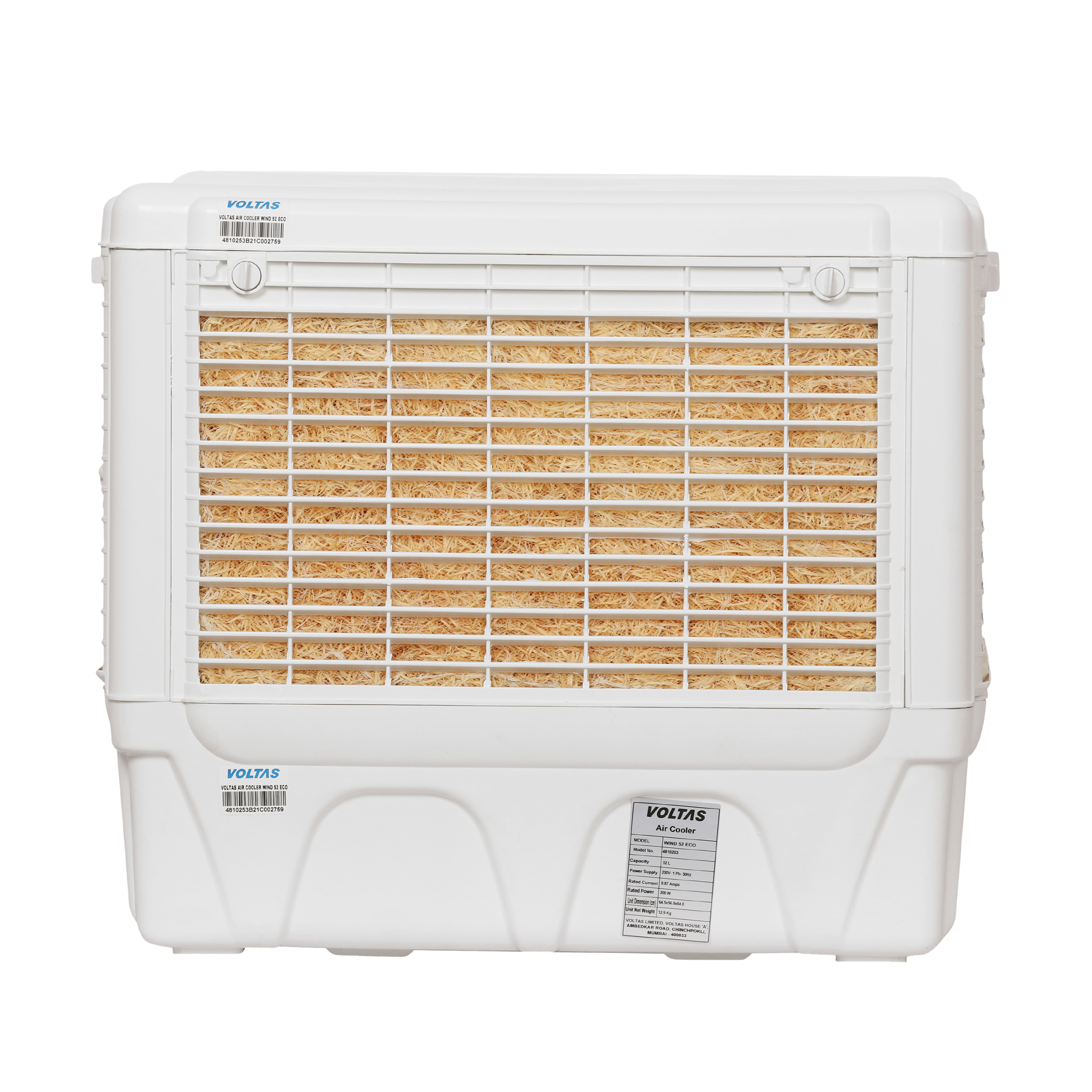VOLTAS Wind Eco 52 Litres Window Air Cooler (With Trolley, 4810369, White)_3