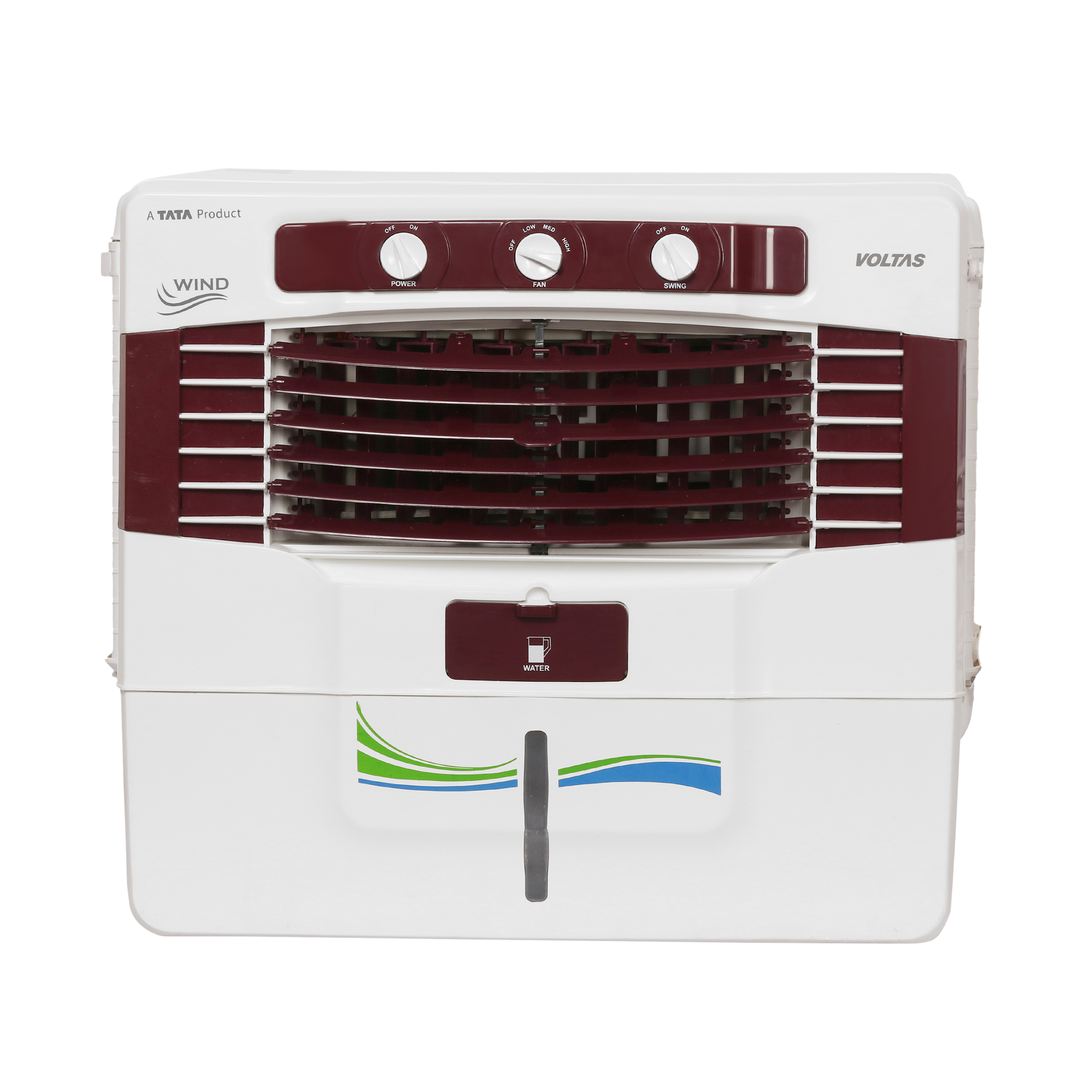 VOLTAS Wind Eco 52 Litres Window Air Cooler (With Trolley, 4810369, White)_1
