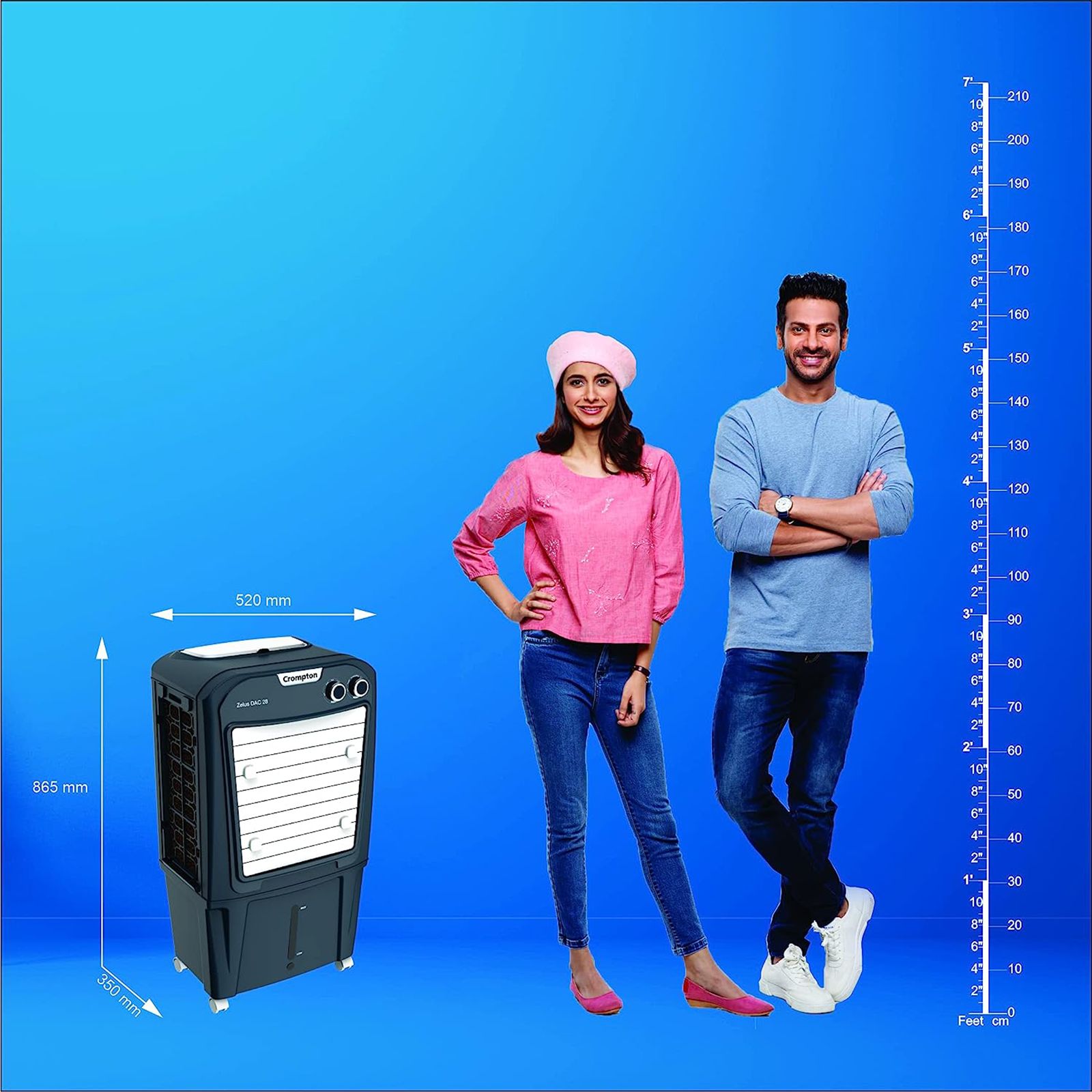 Crompton Zelus 28 Litres Mini Desert Air Cooler (Motor Overload Protector, ACGC-ZELUSDAC28, Grey) Crompton Zelus 28 Litres Mini Desert Air Cooler (Motor Overload Protector, ACGC-ZELUSDAC28, Grey)_5