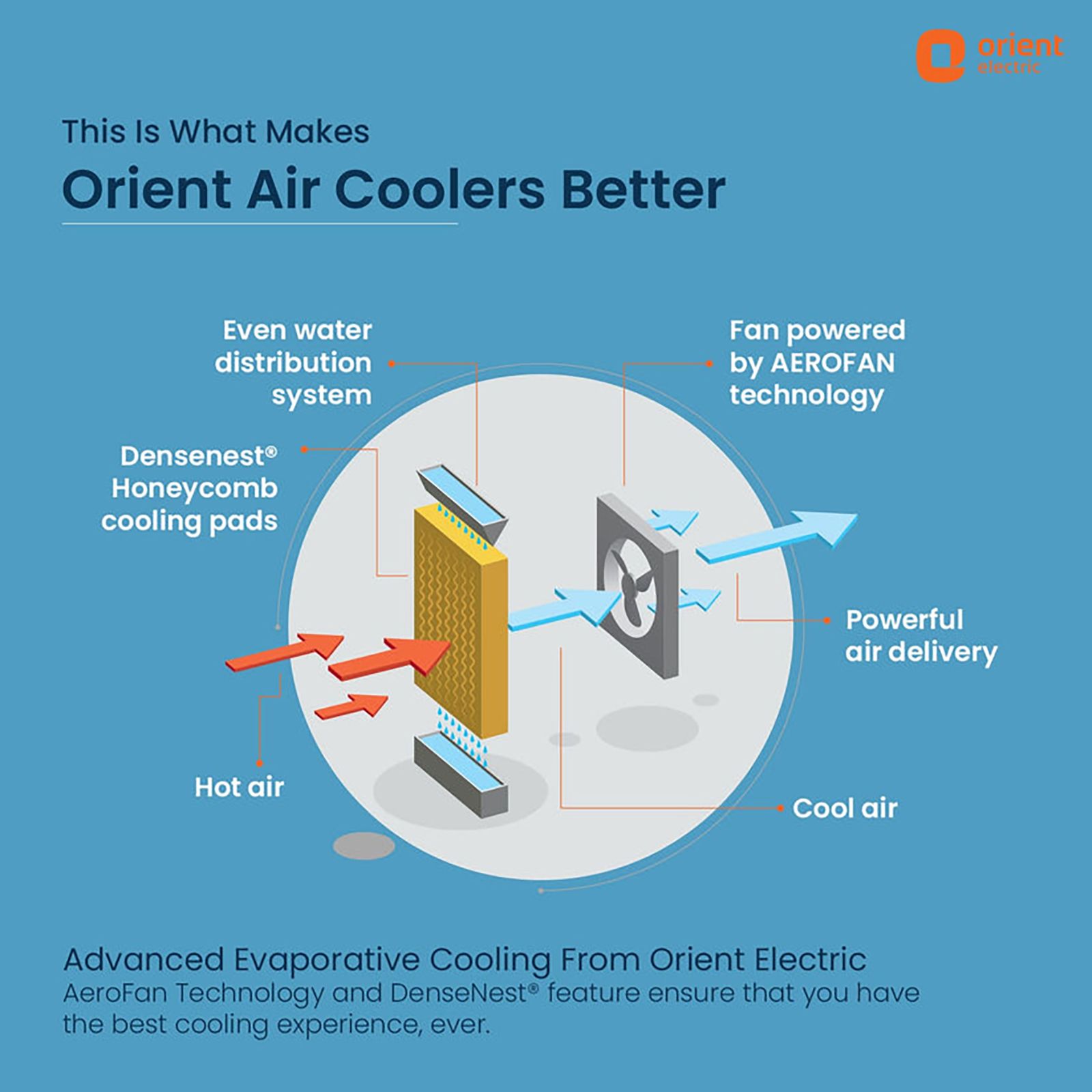 Orient Premia 45 Litres Personal Air Cooler with Dust Filter (Ice Chamber, Beige)_9