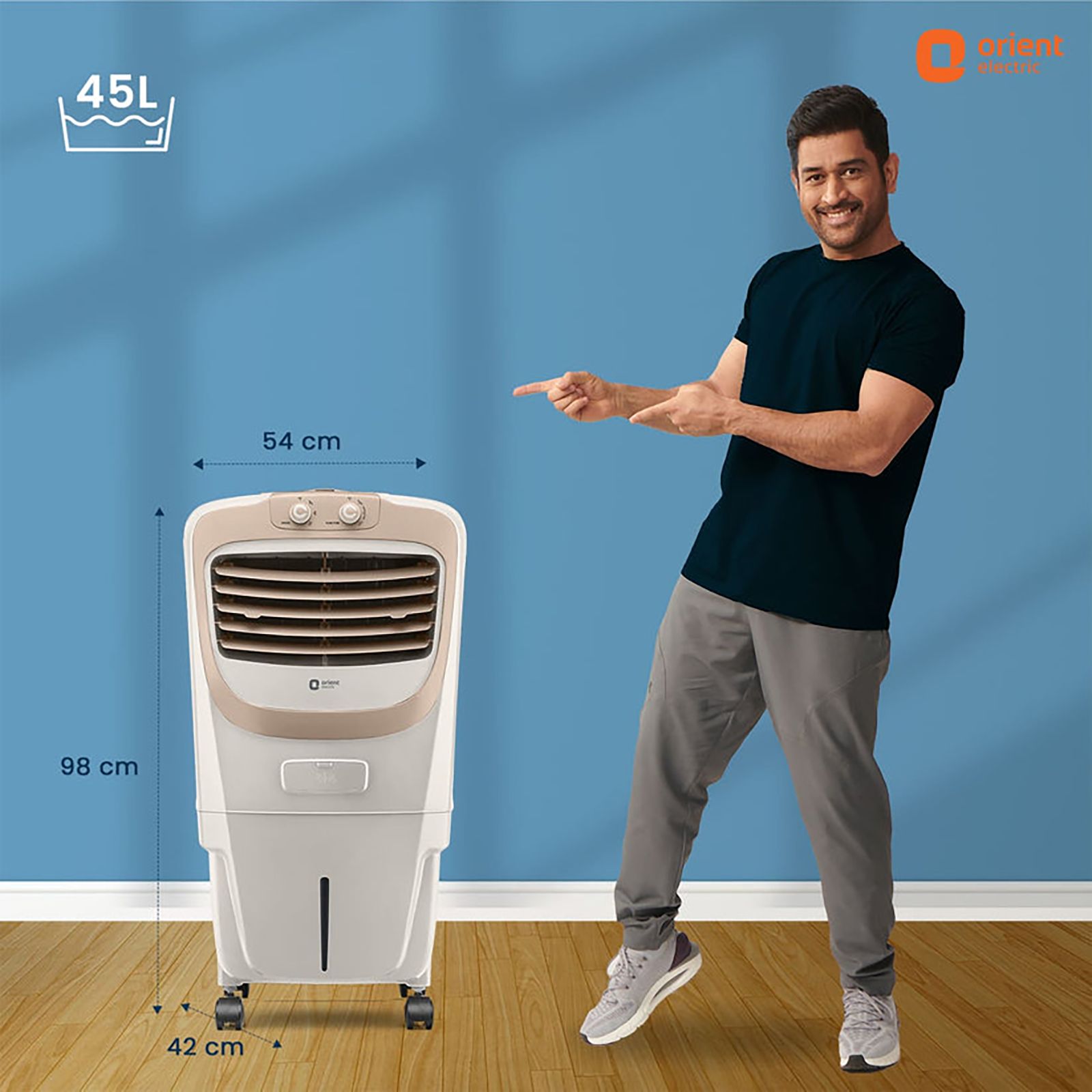 Orient Premia 45 Litres Personal Air Cooler with Dust Filter (Ice Chamber, Beige)_12