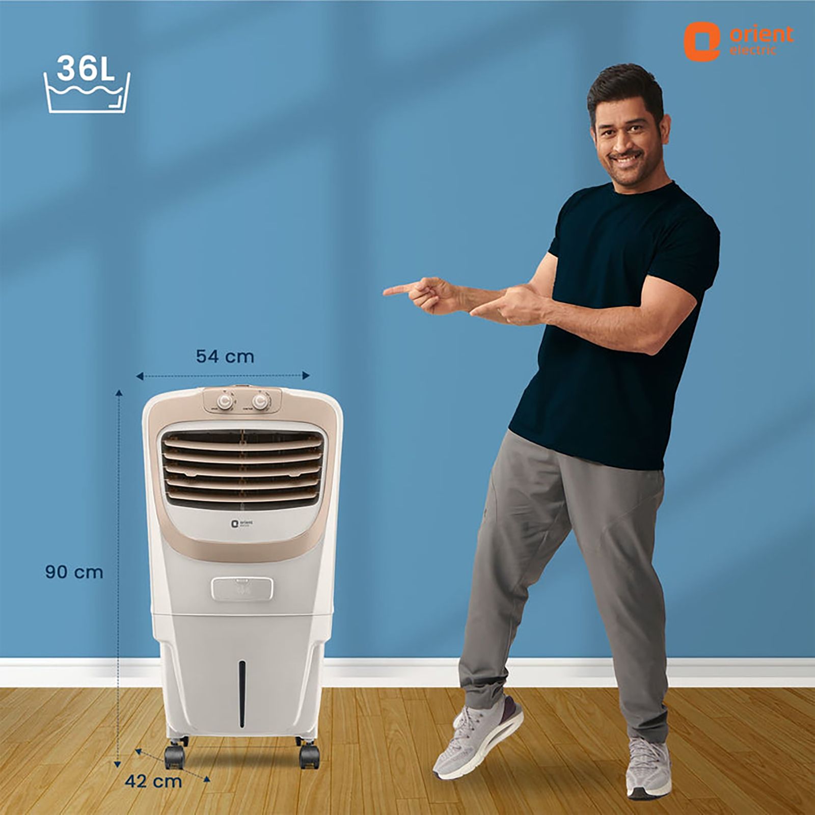 Orient Premia 36 Litres Personal Air Cooler with Dust Filter (Ice Chamber, Beige)_12