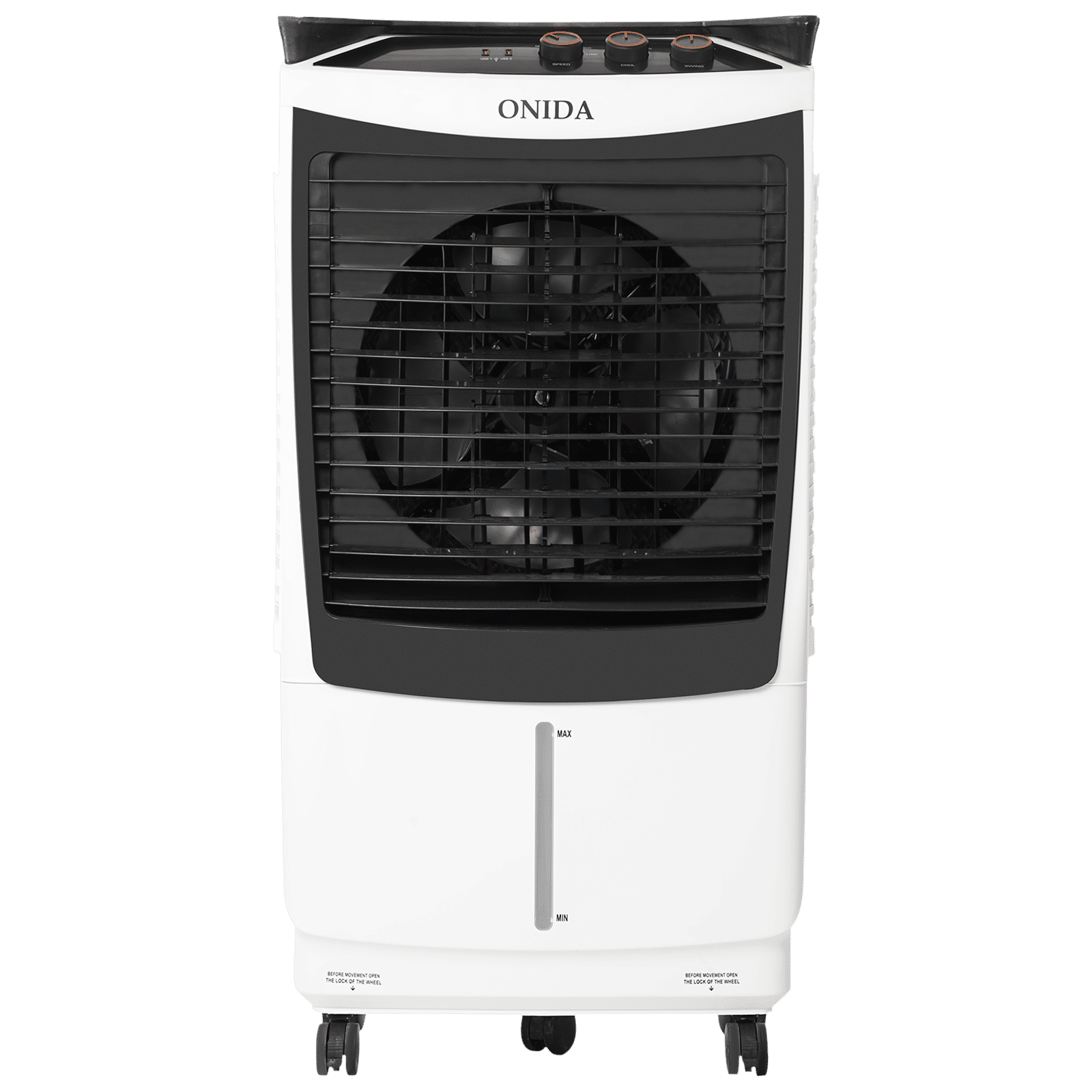 ONIDA Storm 90 Litres Desert Air Cooler with Ice Chamber (Water Level Indicator, White & Black) ONIDA Storm 90 Litres Desert Air Cooler with Ice Chamber (Water Level Indicator, White & Black)_1
