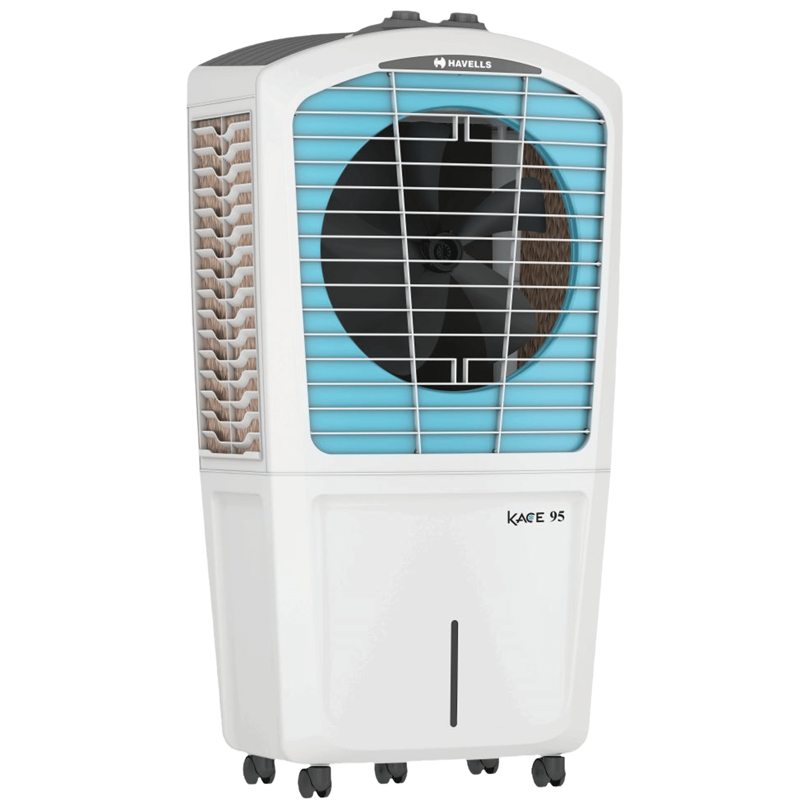 HAVELLS Kace 95 Litres Desert Air Cooler with Inverter Compatible (3 Side Chill Drip Technology, White & Blue)_8