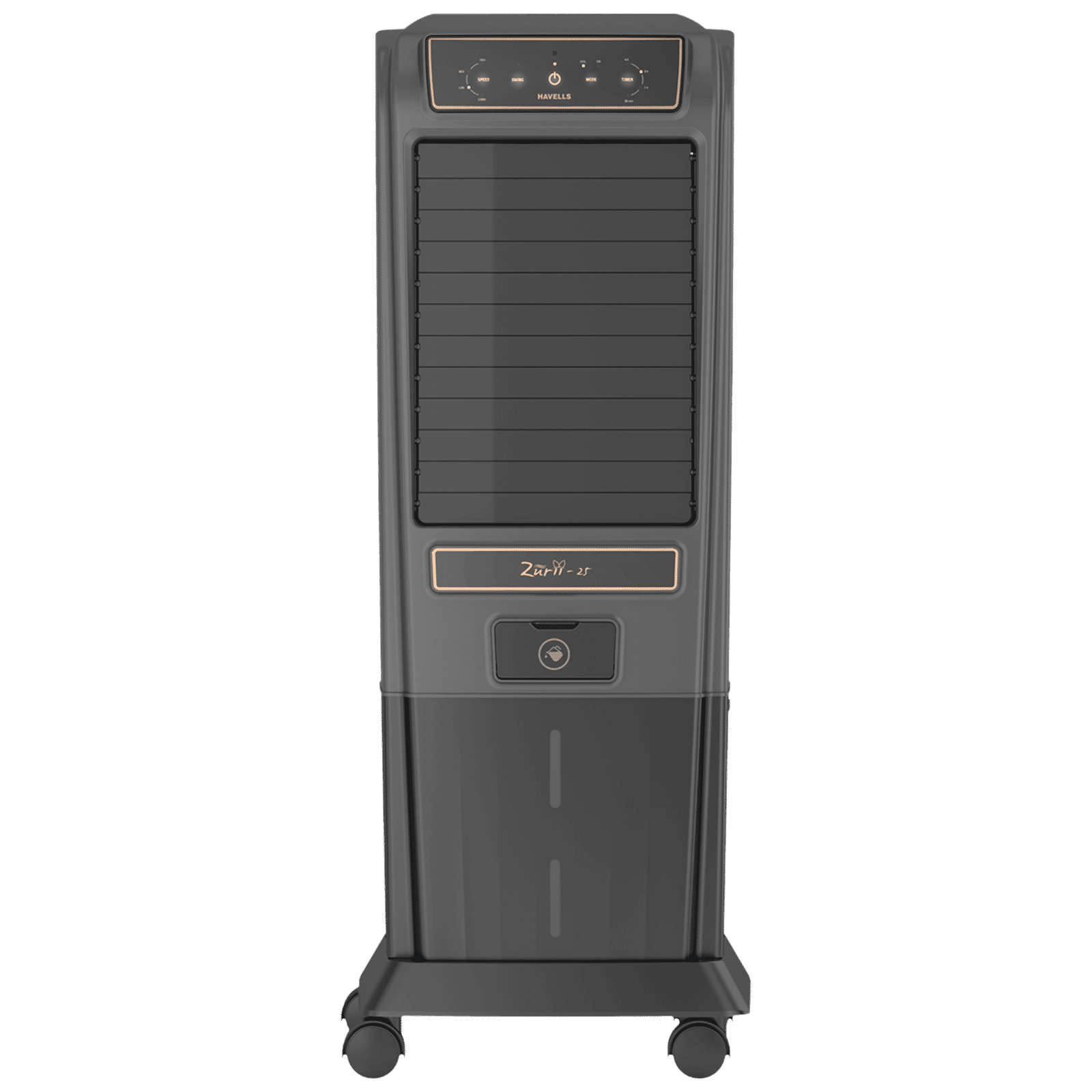 HAVELLS Zurii 25 Litres Tower Air Cooler with Inverter Compatible (Ionizer Air Cleaning Technology, Black & Grey) HAVELLS Zurii 25 Litres Tower Air Cooler with Inverter Compatible (Ionizer Air Cleaning Technology, Black & Grey)_1