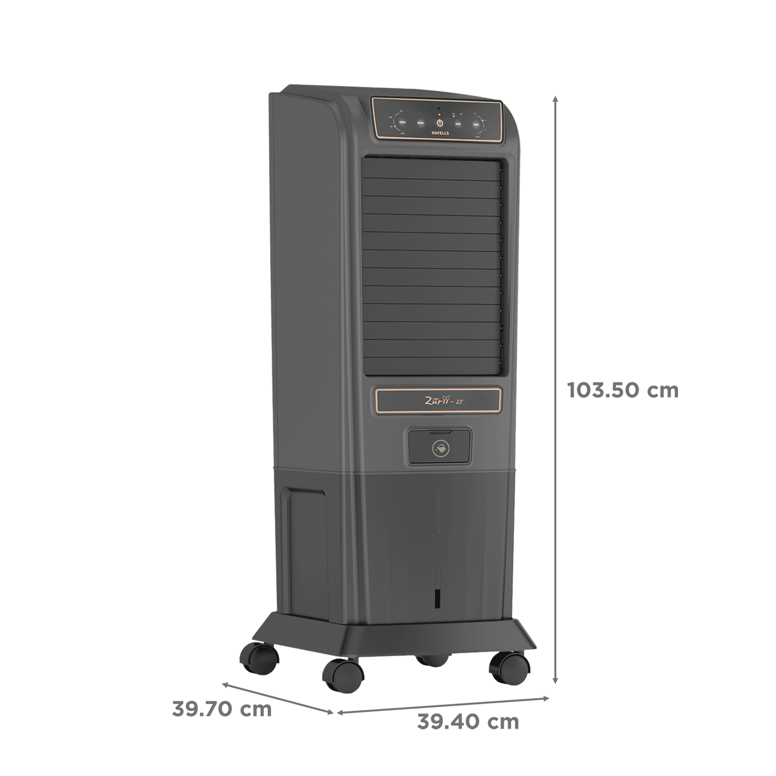 HAVELLS Zurii 25 Litres Tower Air Cooler with Inverter Compatible (Ionizer Air Cleaning Technology, Black & Grey) HAVELLS Zurii 25 Litres Tower Air Cooler with Inverter Compatible (Ionizer Air Cleaning Technology, Black & Grey)_2