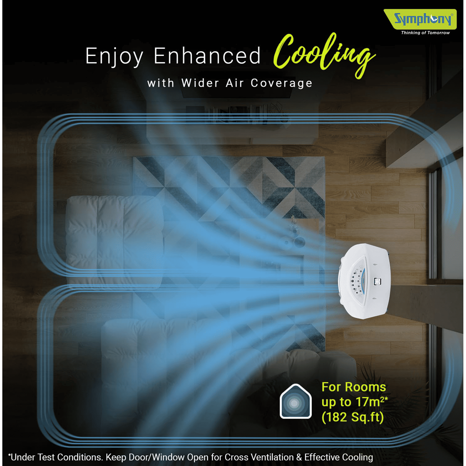 Symphony HiCool 45i 45 Litres Room Air Cooler with Multi-Function Remote (Touch Control Panel, White)_12