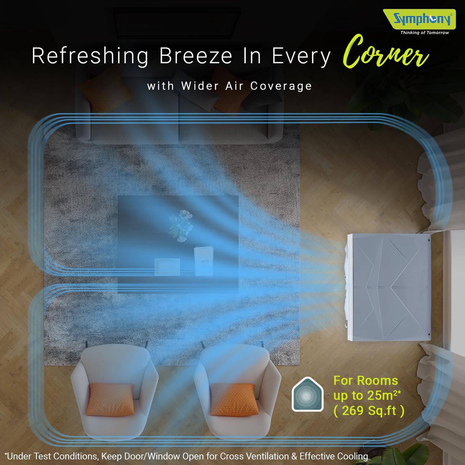 Symphony Jumbo 75XL+ 75 Litres Desert Air Cooler with Whisper-Quiet Operation (Cool Flow Dispenser, White) Symphony Jumbo 75XL+ 75 Litres Desert Air Cooler with Whisper-Quiet Operation (Cool Flow Dispenser, White)_14