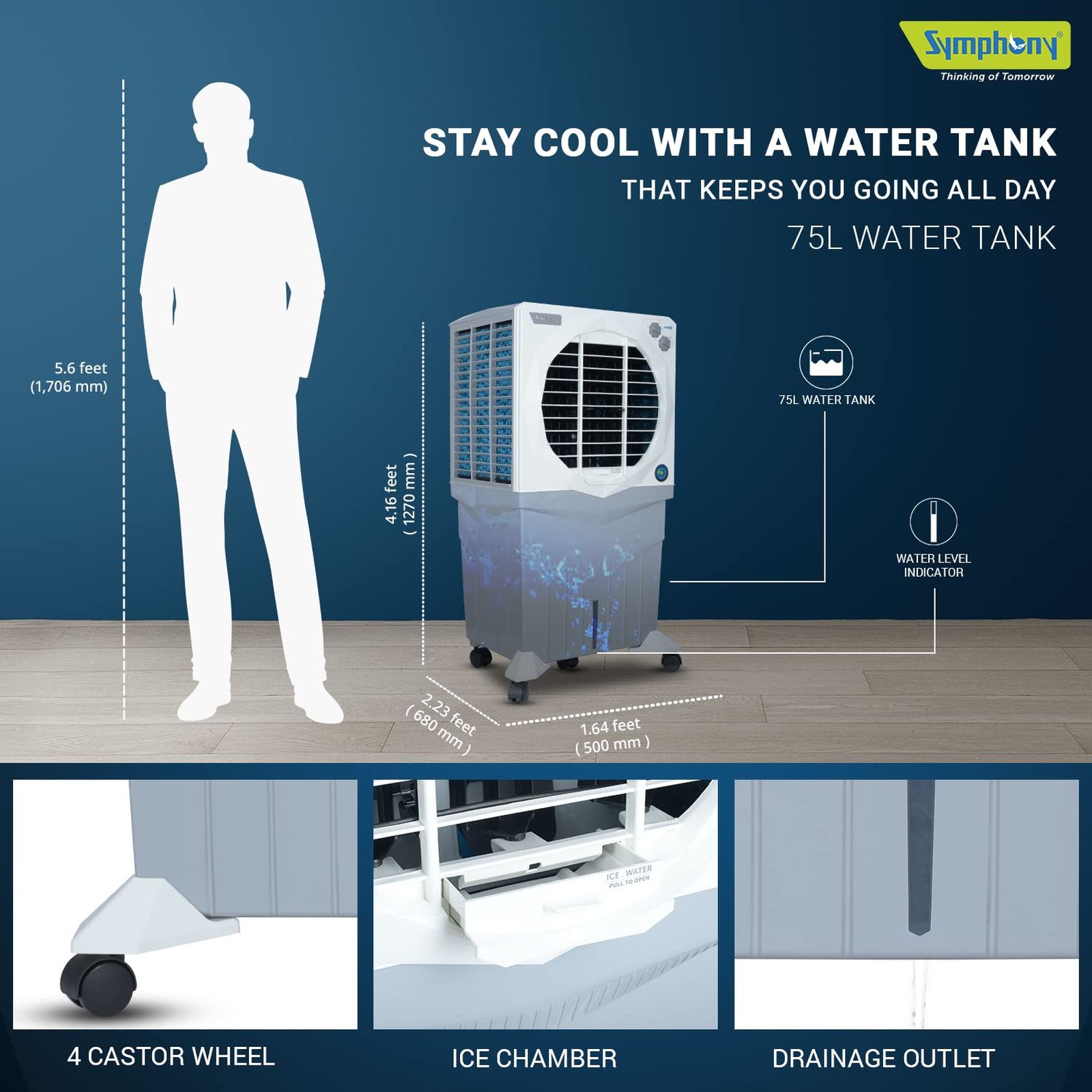 Symphony Jumbo 75XL+ 75 Litres Desert Air Cooler with Whisper-Quiet Operation (Cool Flow Dispenser, White) Symphony Jumbo 75XL+ 75 Litres Desert Air Cooler with Whisper-Quiet Operation (Cool Flow Dispenser, White)_16